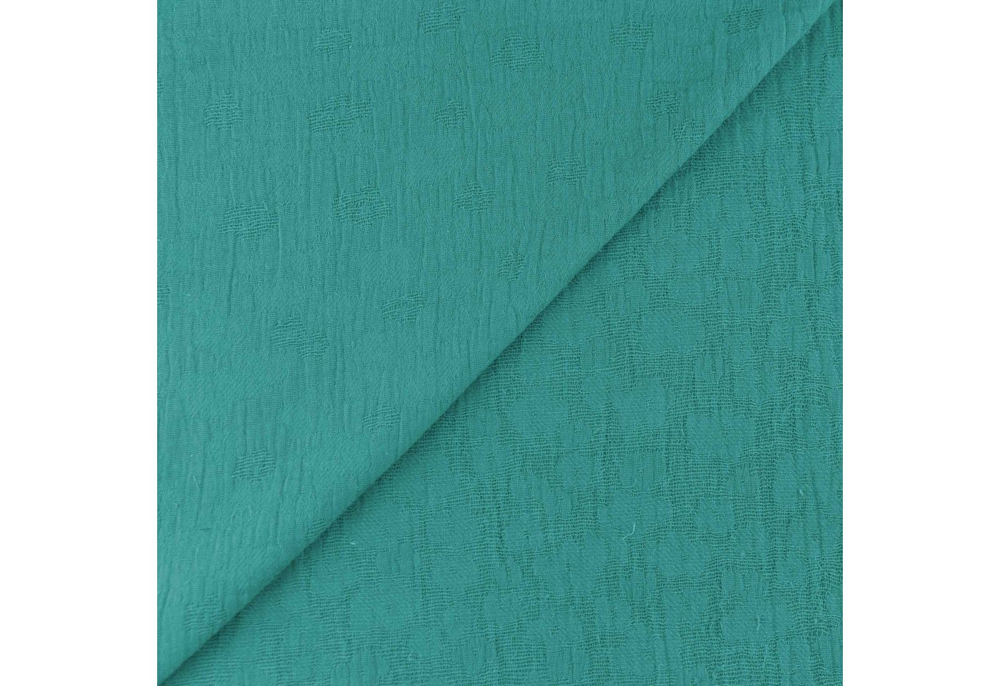 Thumbnail - maDDma Stoff Musselin Jacquard Double Gauze ab 1m x 1,4m Double Face Design, taubenblau