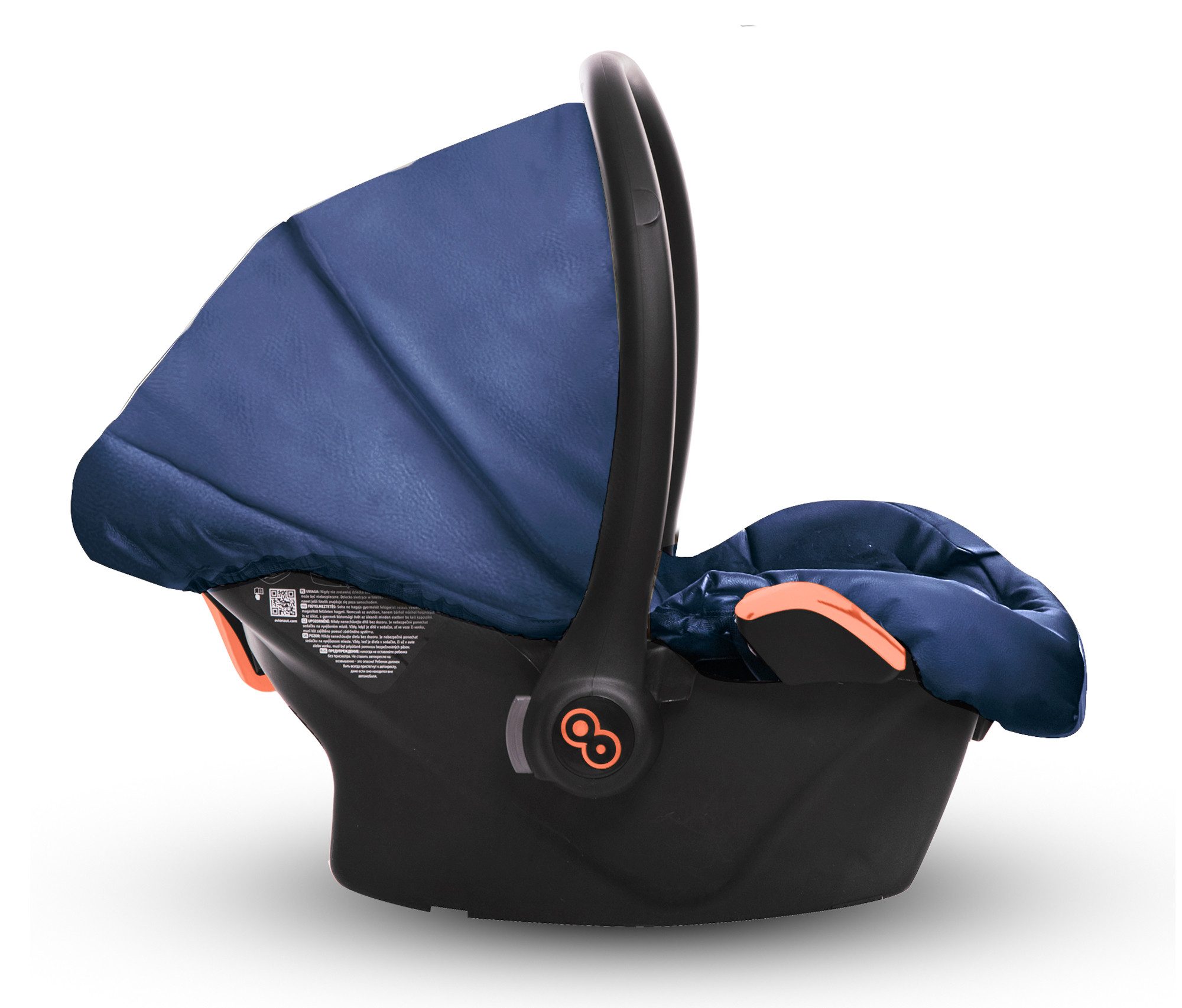 TPFFamily Babyschale Musse Royal Autositz Kunstleder Babyschale fürs Auto, ab: 0+, bis: 13kg (0-13kg), auch passend für Musse Royal Kinderwagen Blau mit Gestell Rosé Gold