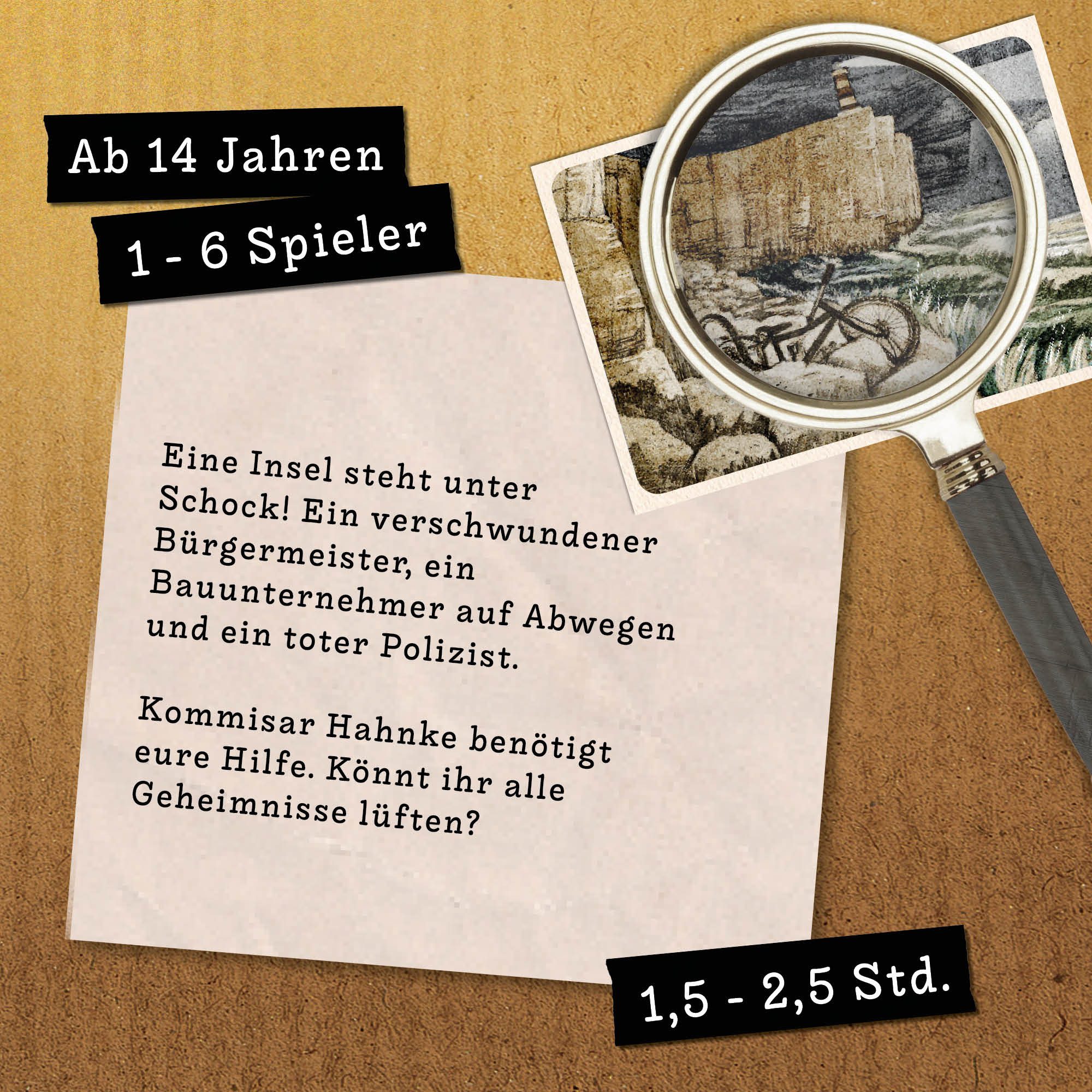 Hidden Games Tatort Spiel Reif für die Insel, Krimispiel, Made in Germany