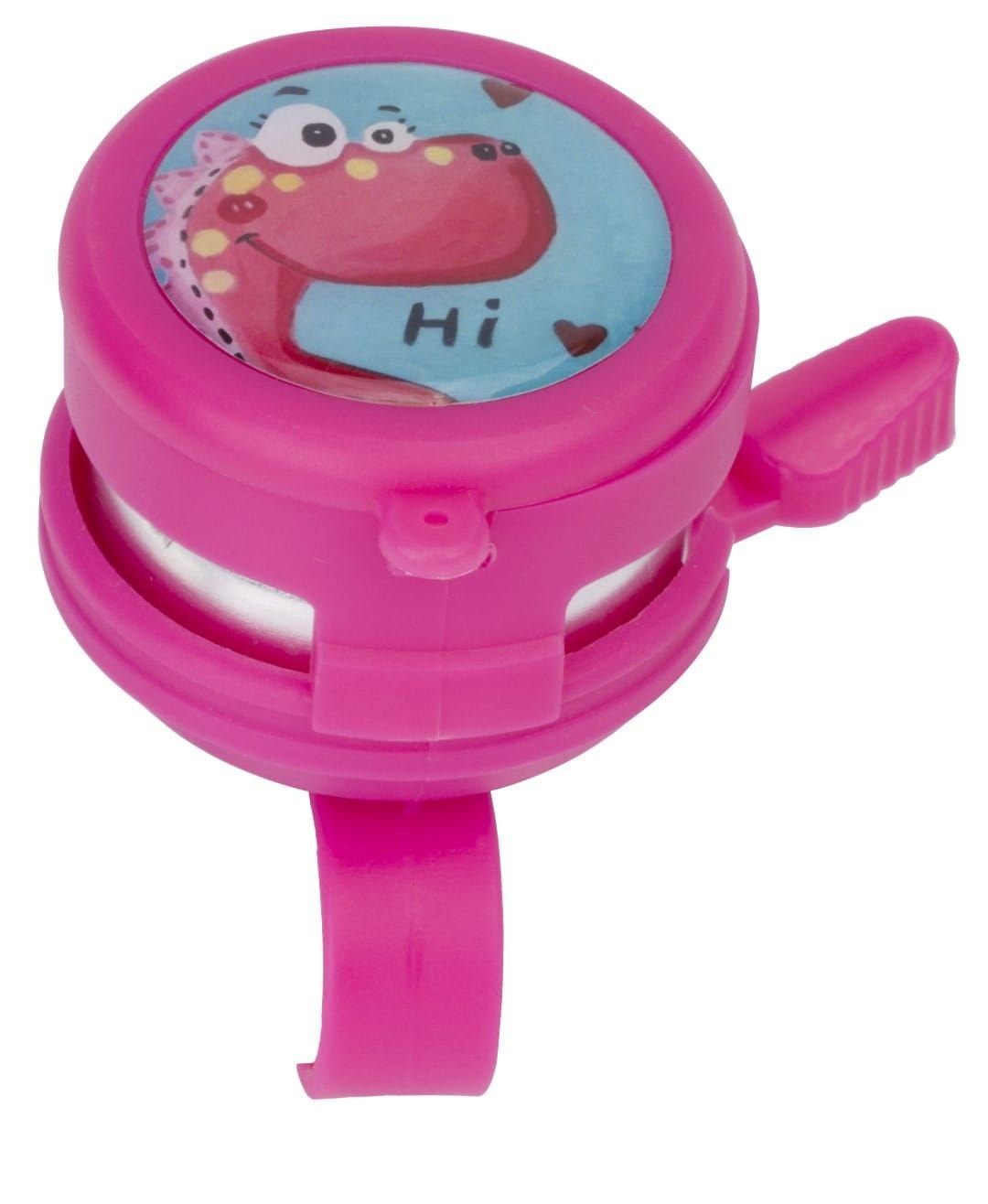 Sun Baby Fahrradklingel Kinder-Fahrradklingel mit Spiegel Dino - Rosa