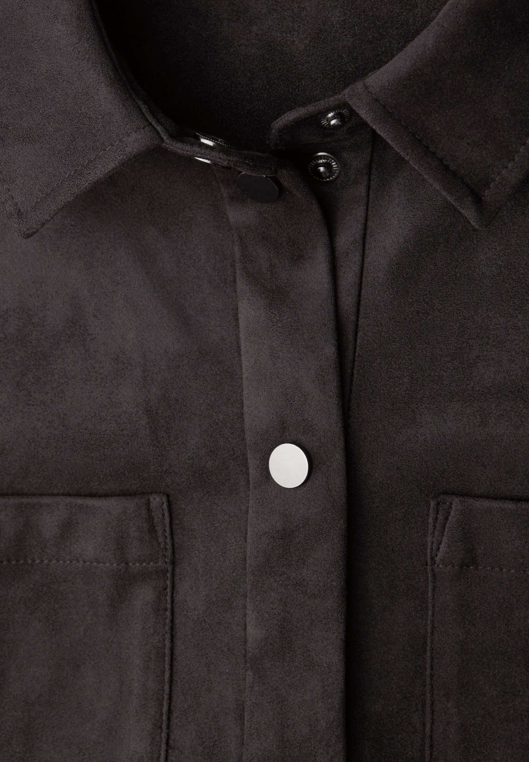 STREET ONE Lederimitat-Blazer Velours shirtcollar blouse w p günstig online kaufen