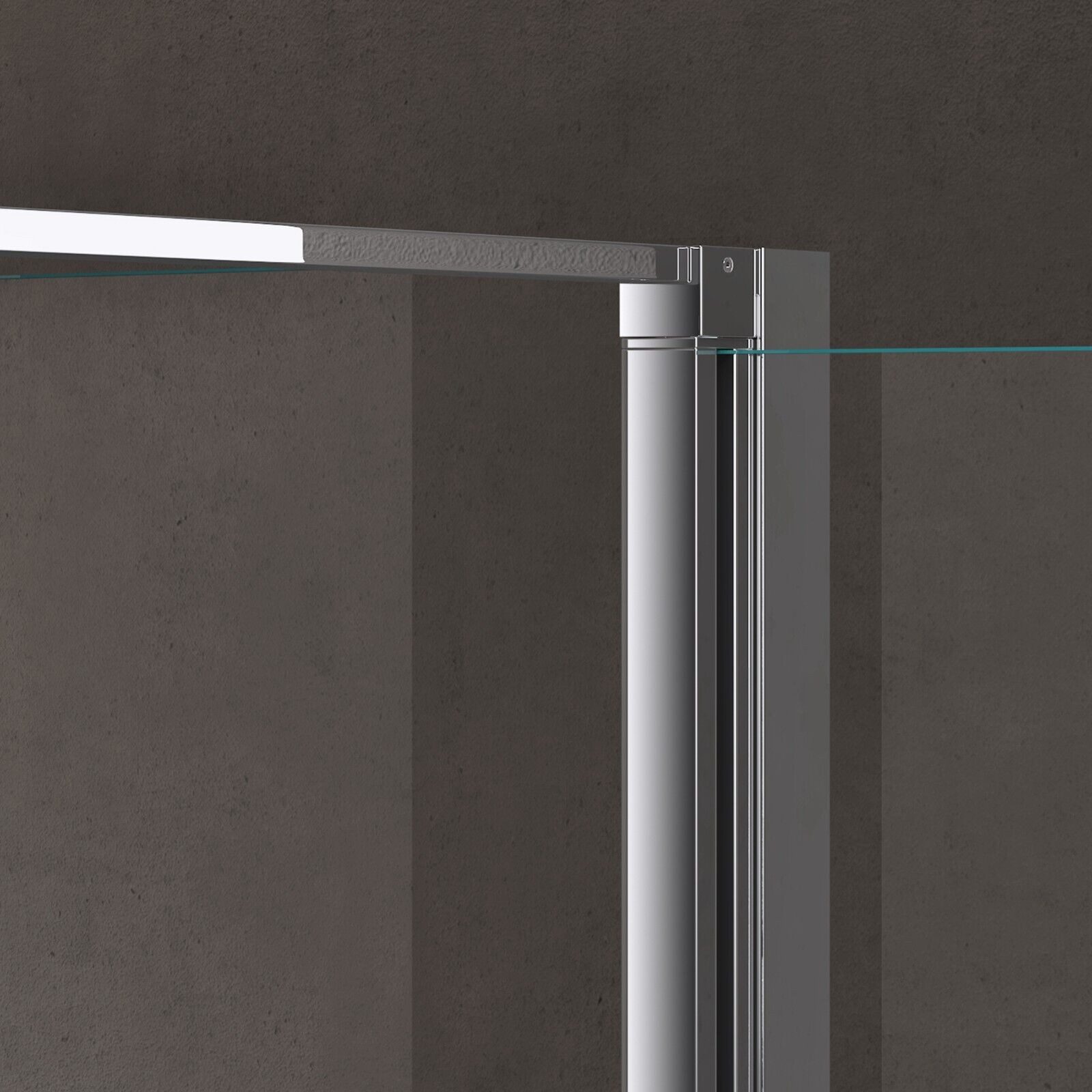 doporro Grossraumdusche Duschkabine Duschabtrennung U-Form ESG-Glas Klarglas H: 195cm Rav66UK, BxT: 90x80 cm, Einscheibensicherheitsglas, 2 Montagemöglichkeiten – Bild 3 von 5