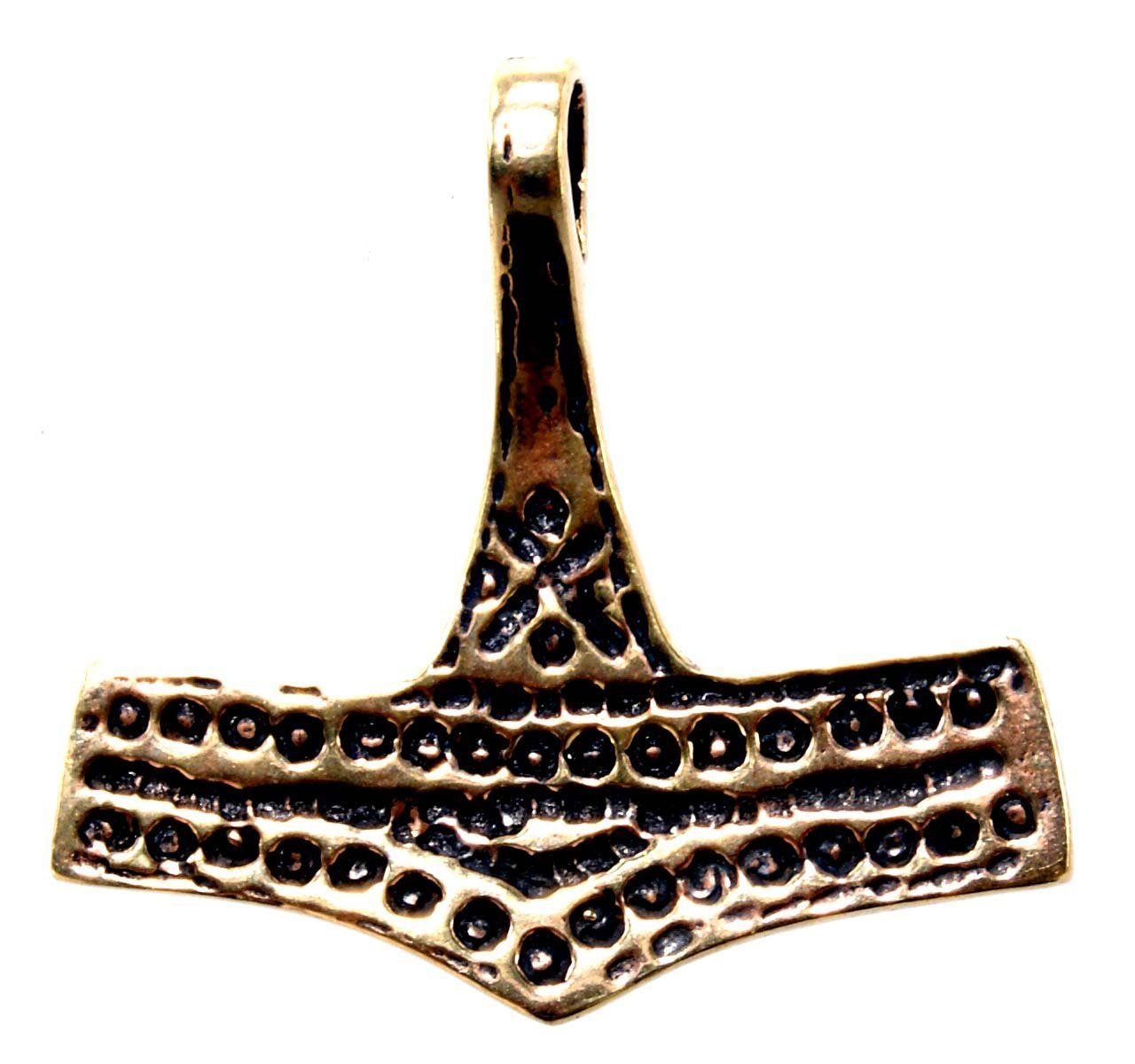 Bronze Thorhammer Thor Anhänger Romersdal Thorshammer Leather Kettenanhänger Odin Kiss of