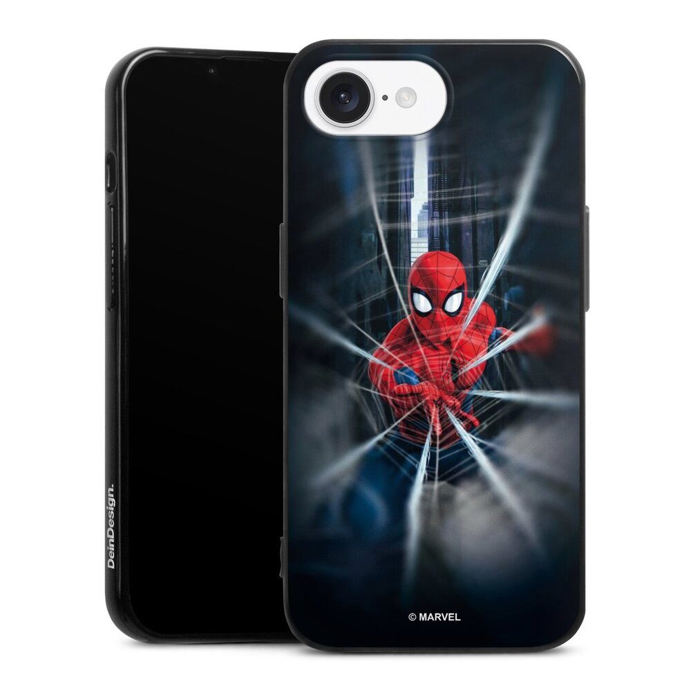 DeinDesign Handyhülle Marvel Spider-Man Kinofilm Spider-Man Webs In Action, Apple iPhone 16e Silikon Hülle Bumper Case Handy Schutzhülle