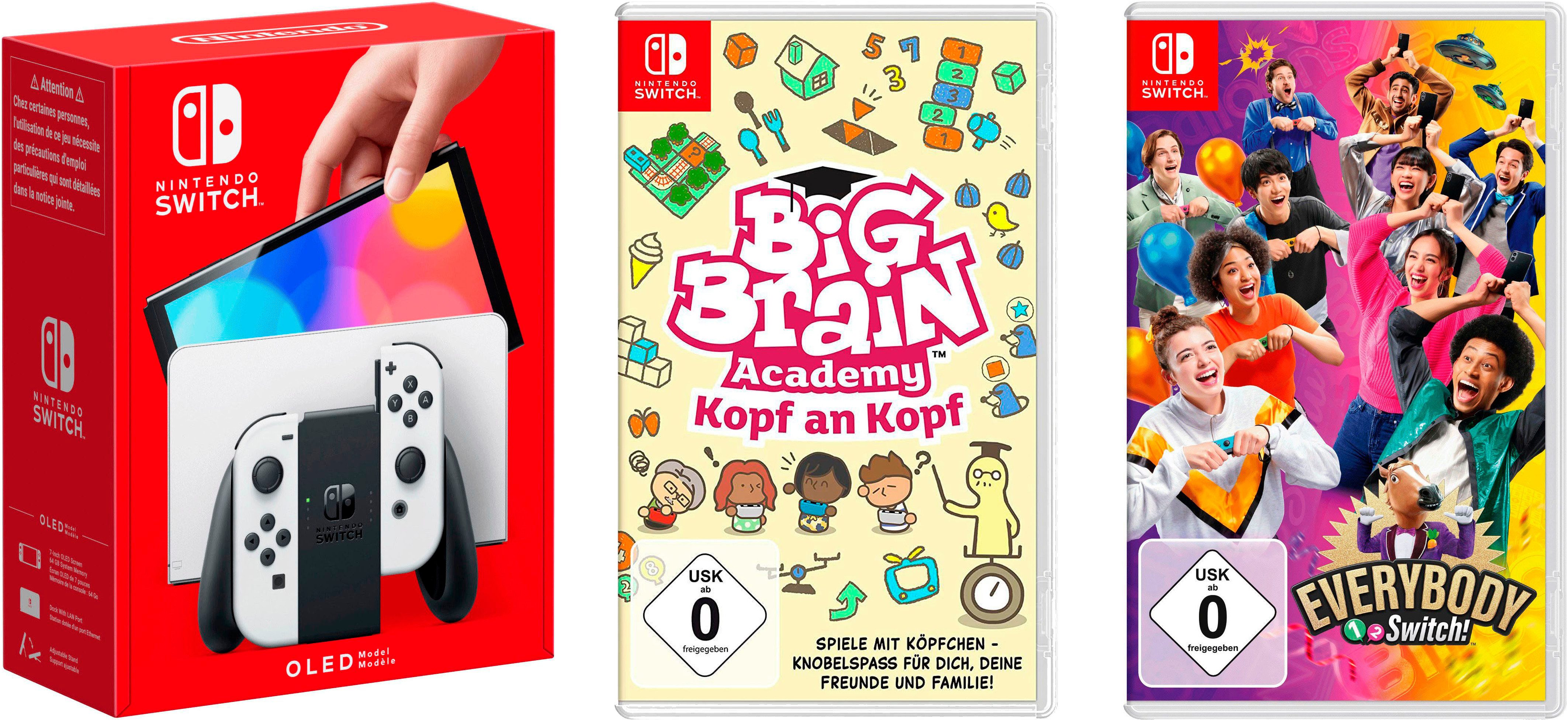 Nintendo Switch OLED + Gratis Big Brain Academy + Everybody 1-2-Switch!