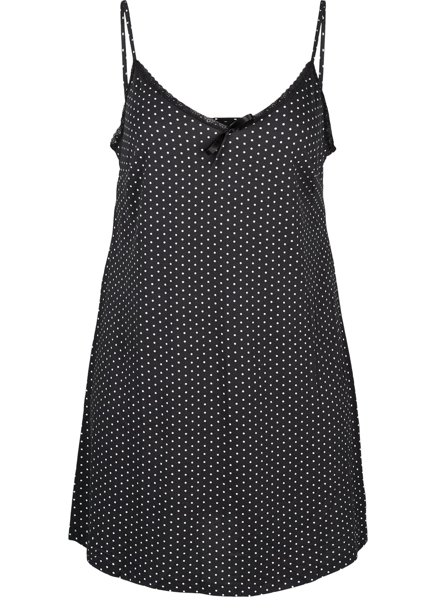 Zizzi Minikleid Große Größen Damen Nacht Kleid mit Punkten und dünnen  Trägern online kaufen | OTTO