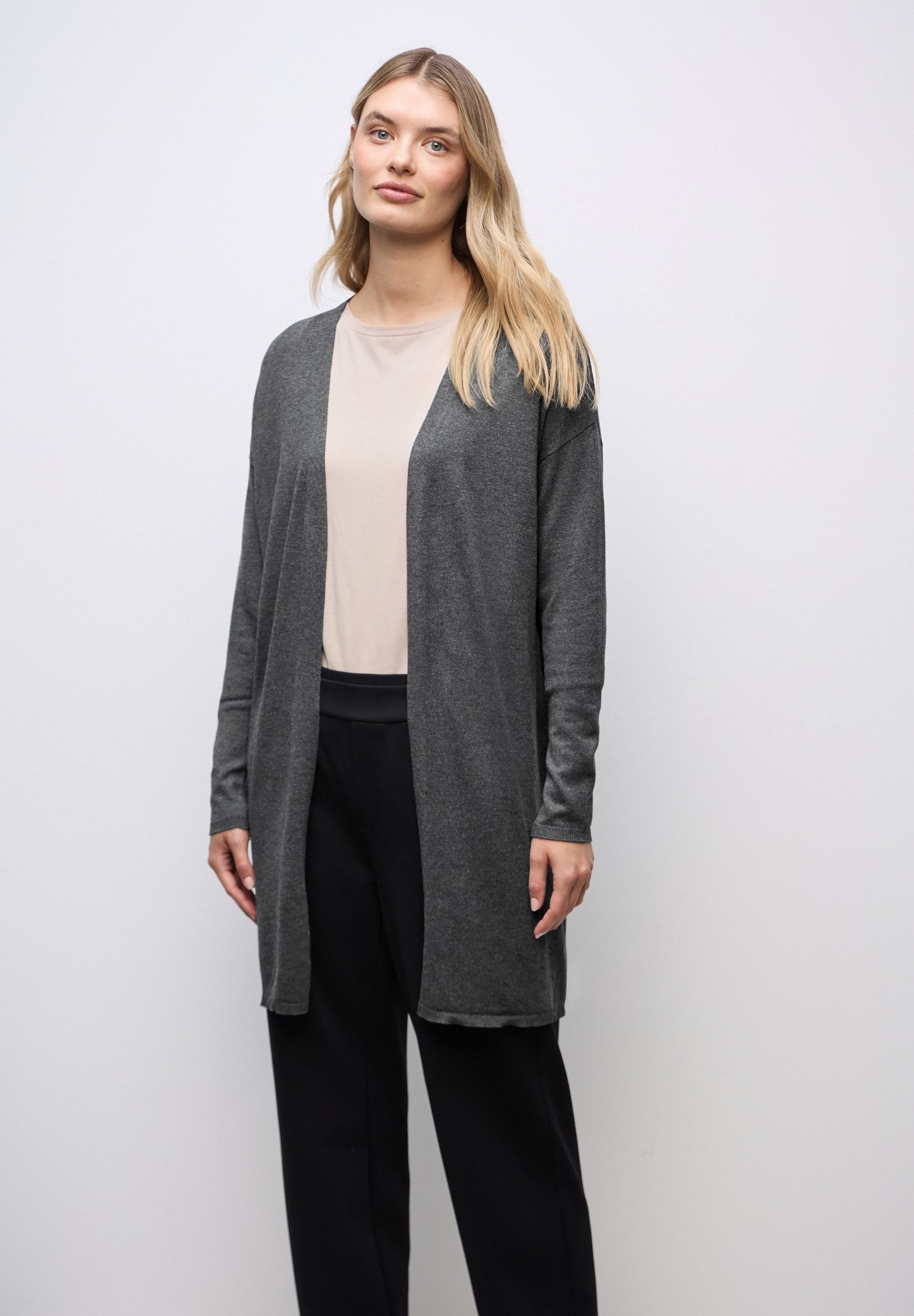 STREET ONE Strickjacke verschlusslos