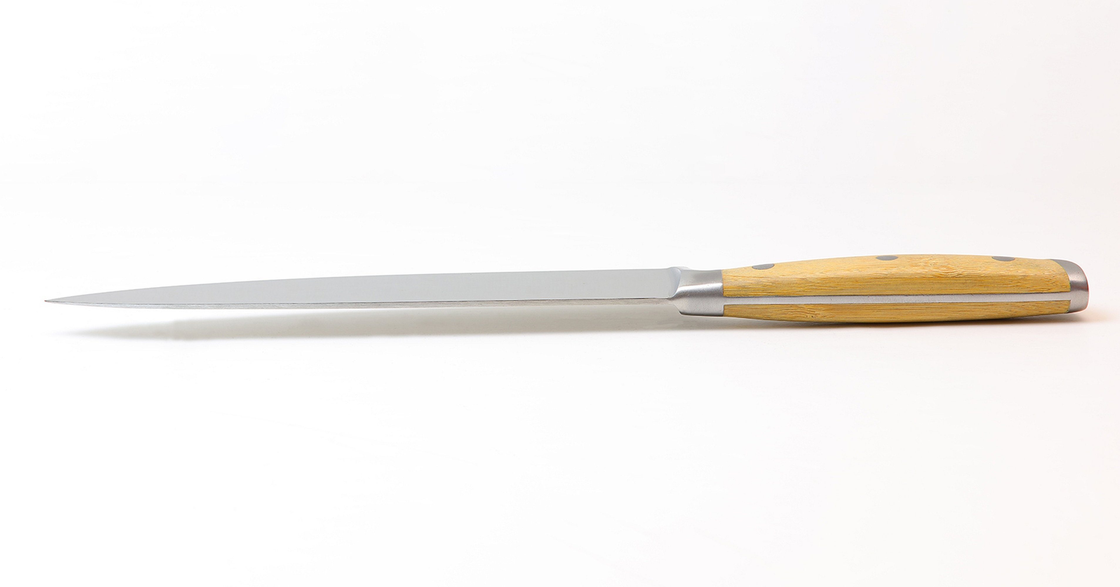 Westinghouse Fleischmesser Klingenlänge 20 cm, Edelstahlklinge Bambusgriff, 2,5 Klingenstärke mm