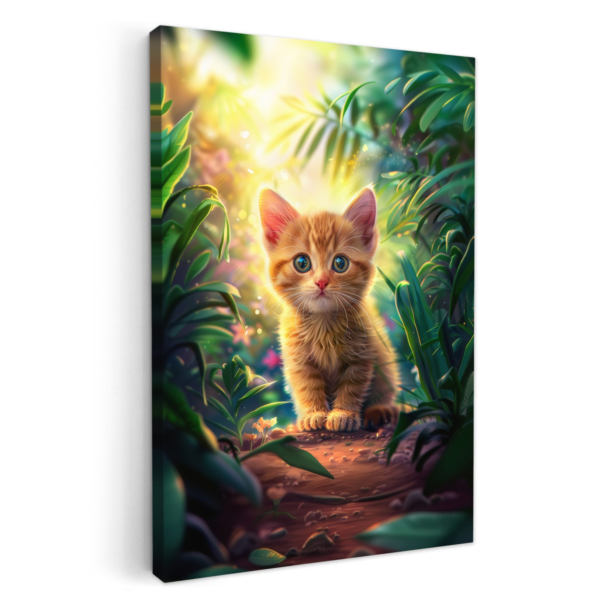 OneMillionCanvasses® Leinwandbild Katze - Tier - Natur, Fotodruck (1 St), K günstig online kaufen