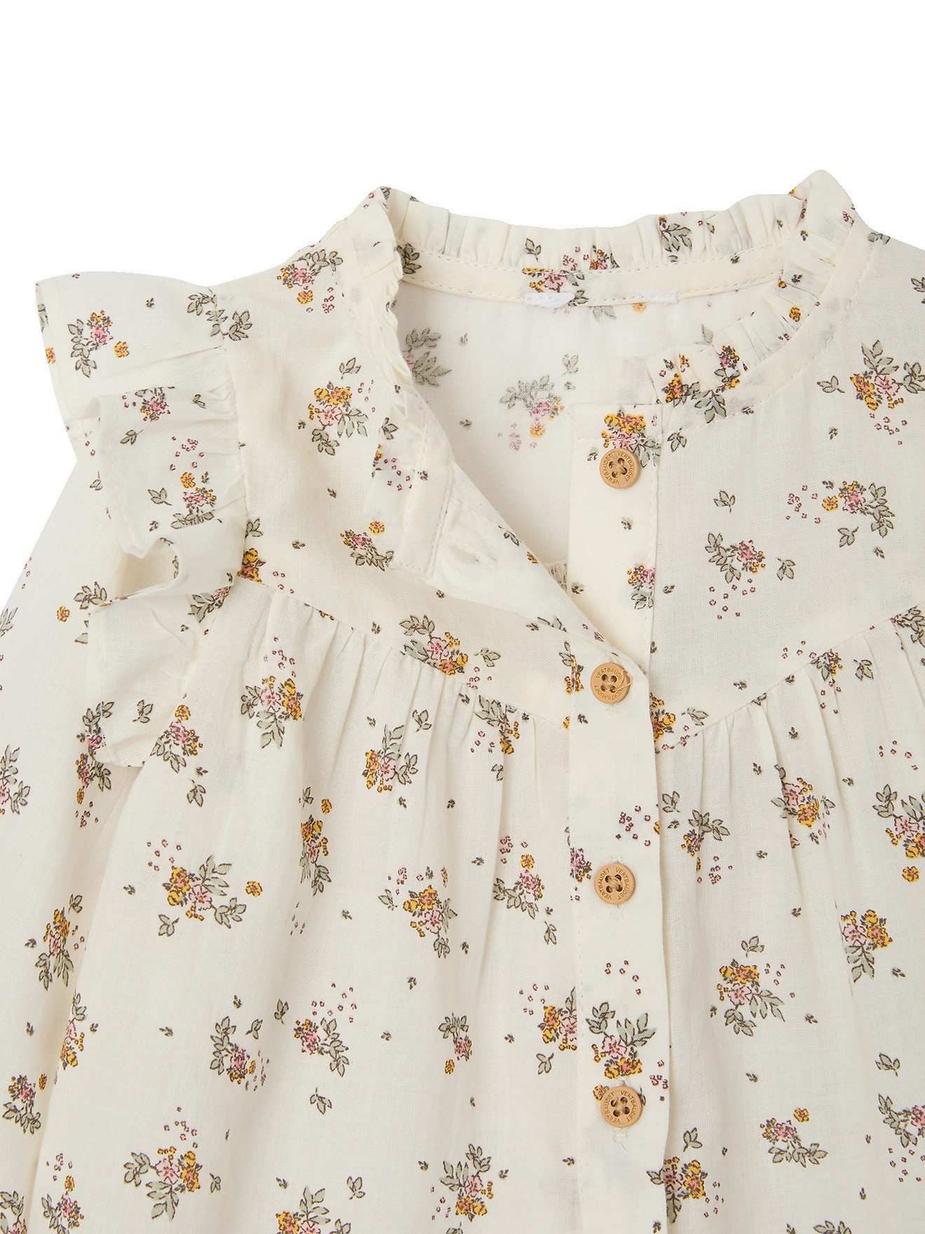 vertbaudet Langarmhemd Baby Bluse mit Volants