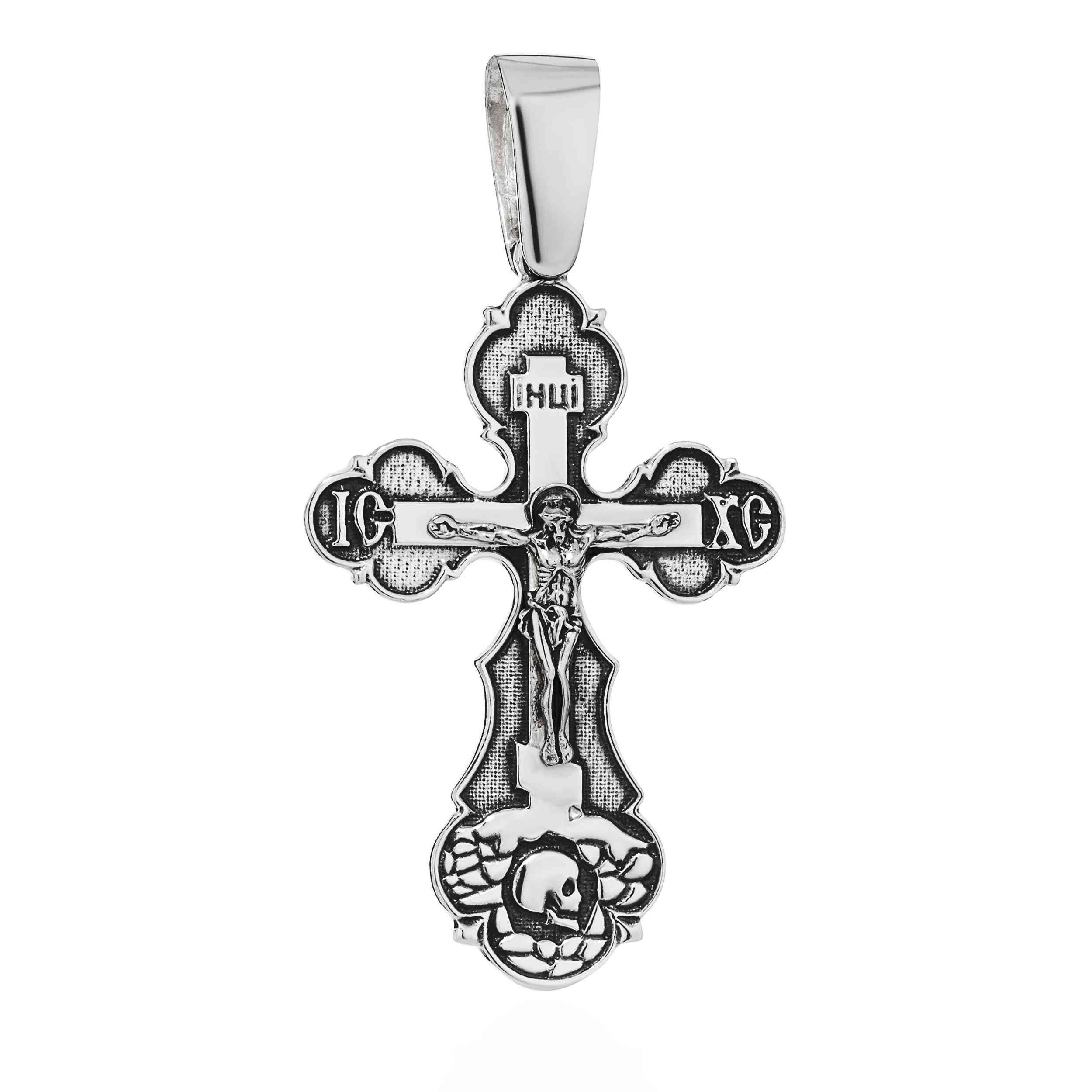 Kettenanhänger Exquisiter Kettenanhänger 925 Silber Kruzifix 41x 28mm Eleganz im Deta