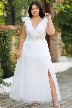 Modabout Abendkleid Langes Maxikleid Sommerkleid für große Größen-NELB0588D5152EKR (1-tlg)