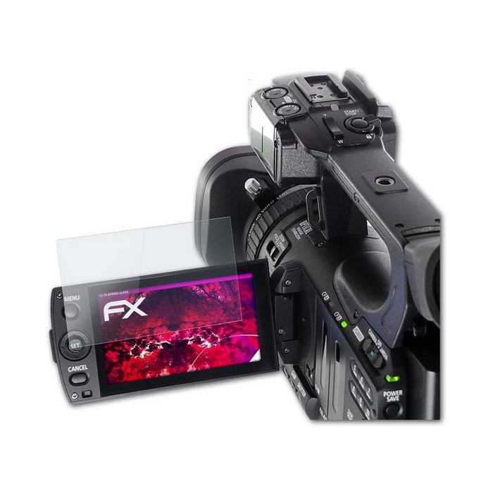 atFoliX Schutzfolie Panzerglasfolie für Canon XF100 Ultradünn und superhart
