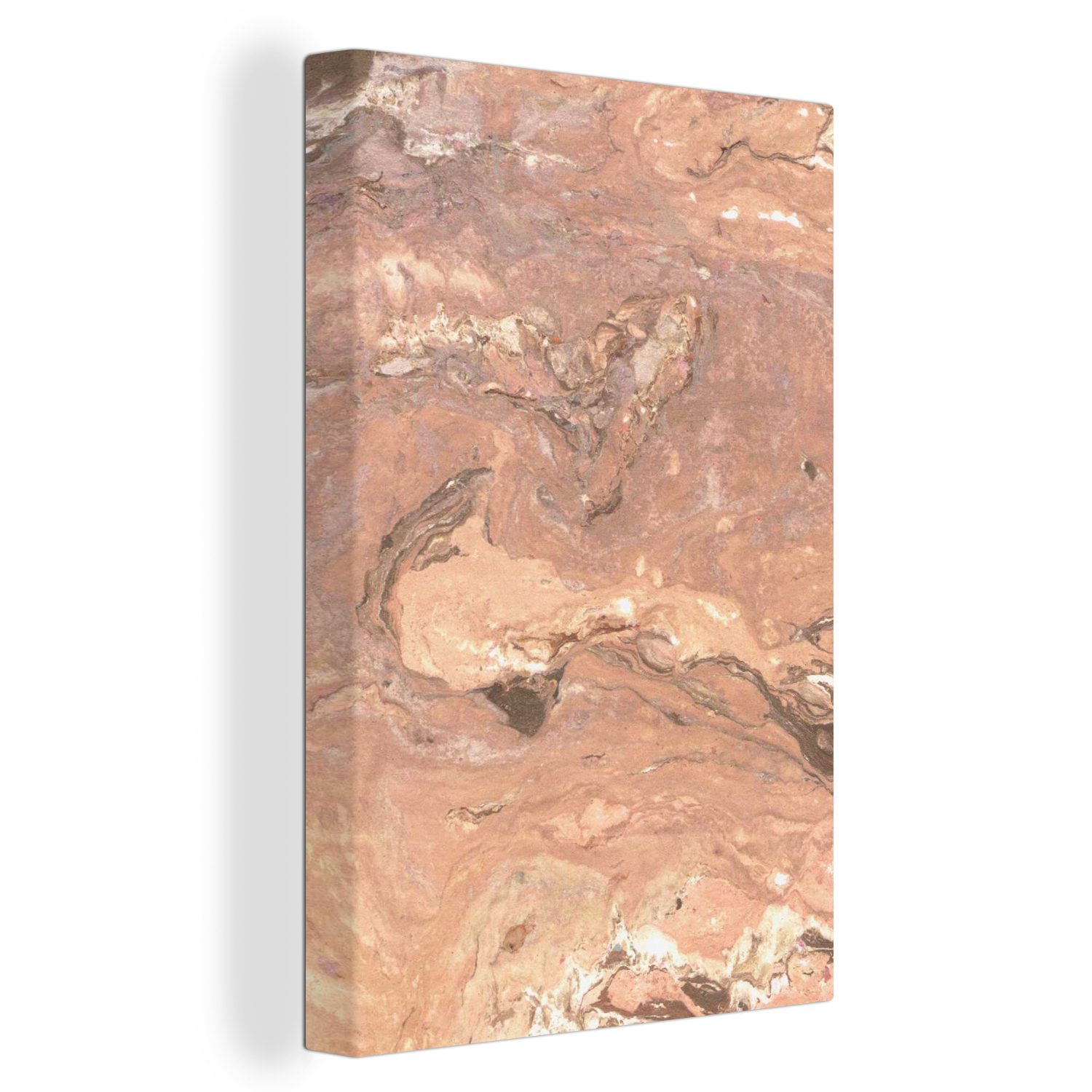 OneMillionCanvasses® Leinwandbild Granit - Kristalle - Rot, (1 St), Leinwandbild fertig bespannt inkl. Zackenaufhänger, Gemälde, 20x30 cm