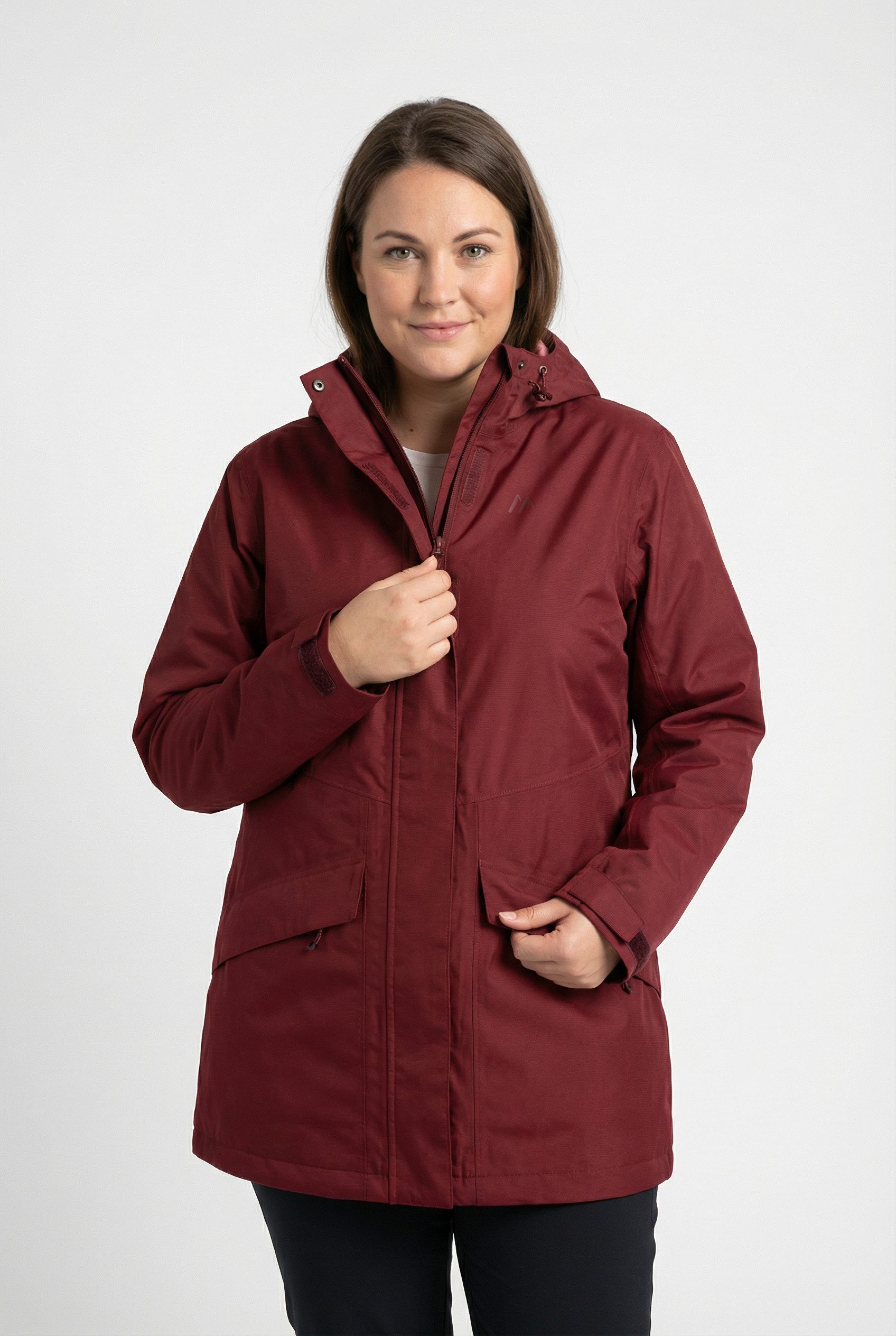 Maier Sports Allwetterjacke Da-Jacke mTEX Brocken Long W für Sport, Outdoor und Freizeit, wasserdicht, winddicht