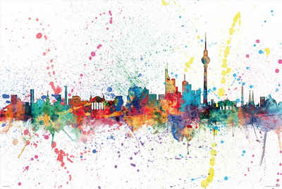 Close Up Poster Berlin Skyline Poster Michael Tompsett 91,5 x 61 cm