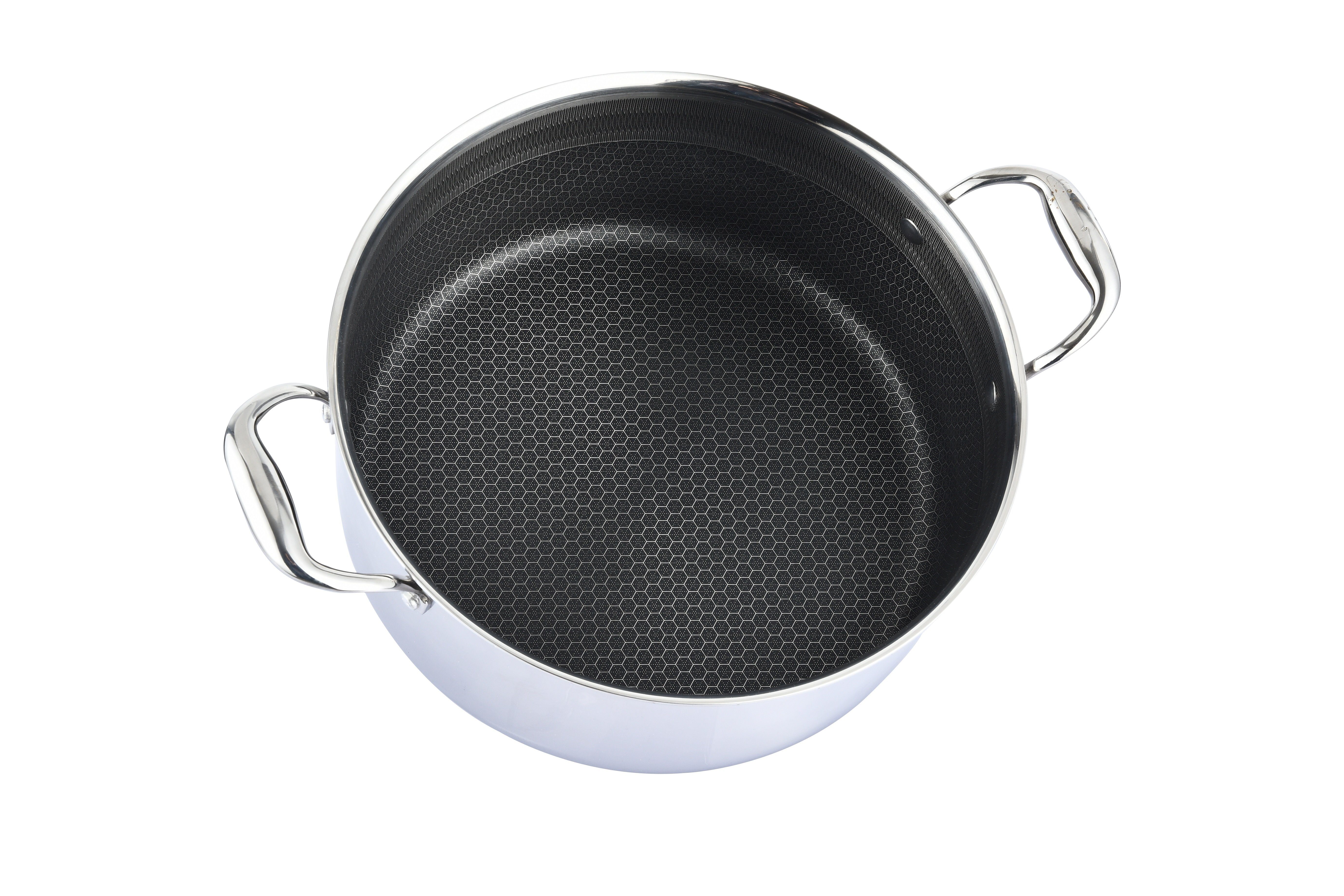 Cheffinger Topf-Set 10 tlg Massiv Edelstahl Koch Set Wabenstruktur Induktion Pfanne Top, (10-tlg) – Bild 5 von 5