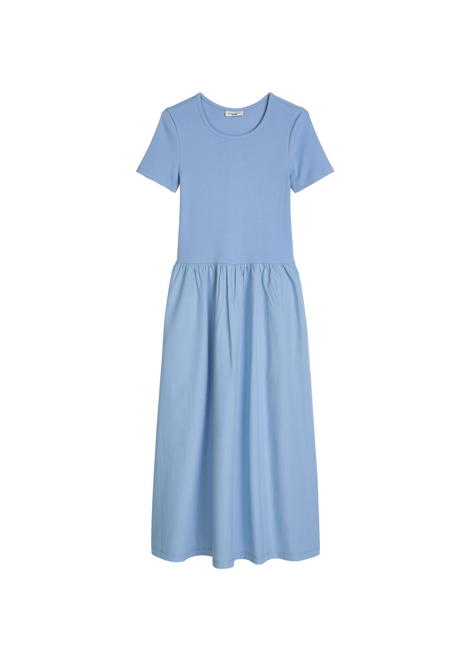 Jerseykleid mit Baumwoll-Popelinerock