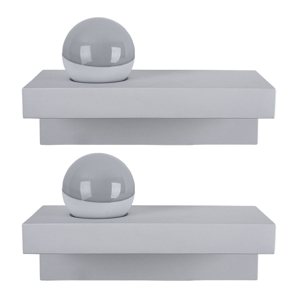 GLOBO LIGHTING LED Wandleuchte, LED-Leuchtmittel fest verbaut, Warmweiß, Wandleuchte Ablage Wandlampe LED Up Strahler Gips weiß Wohnzimmerlampe