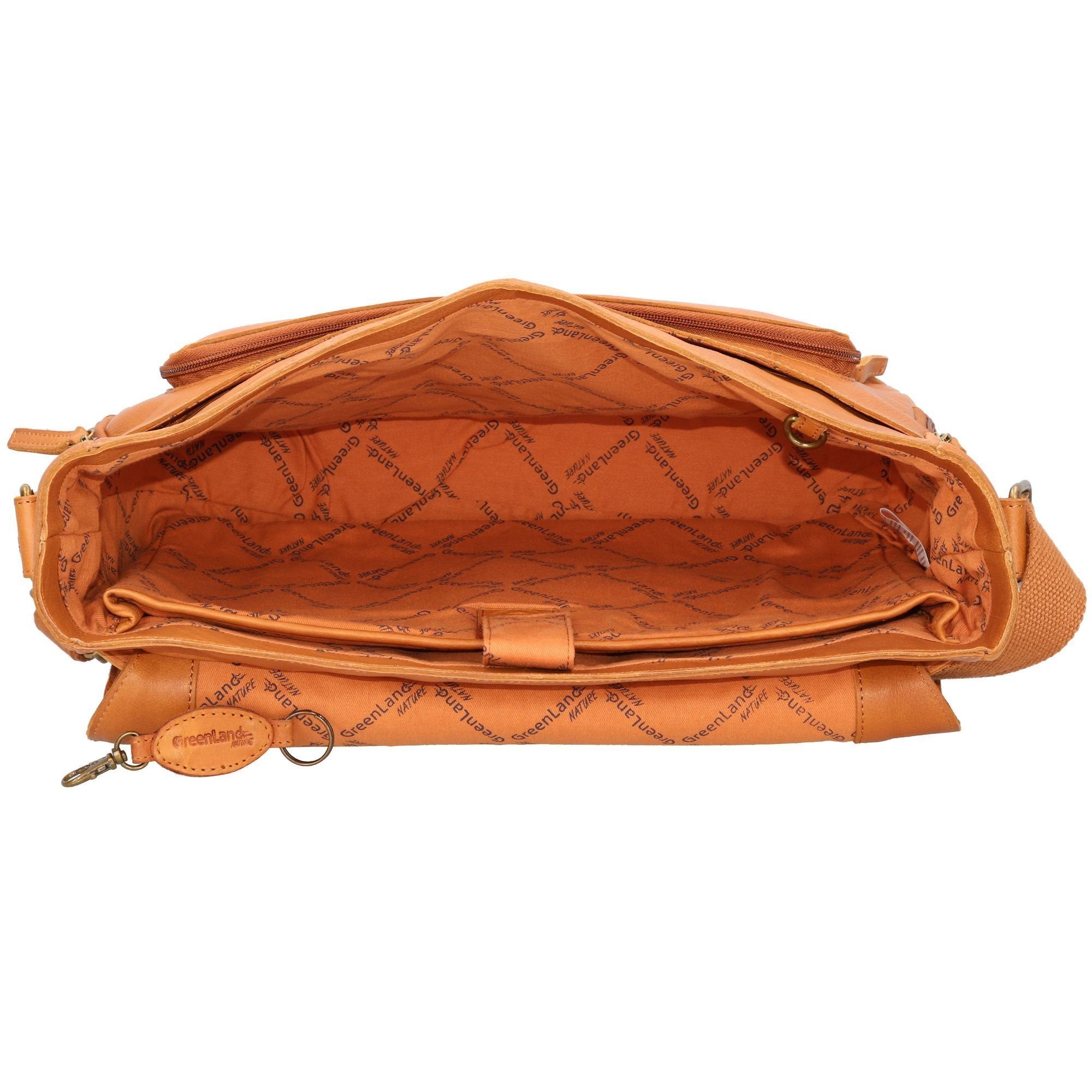 Leder Nature Messenger Nature, GreenLand Bag