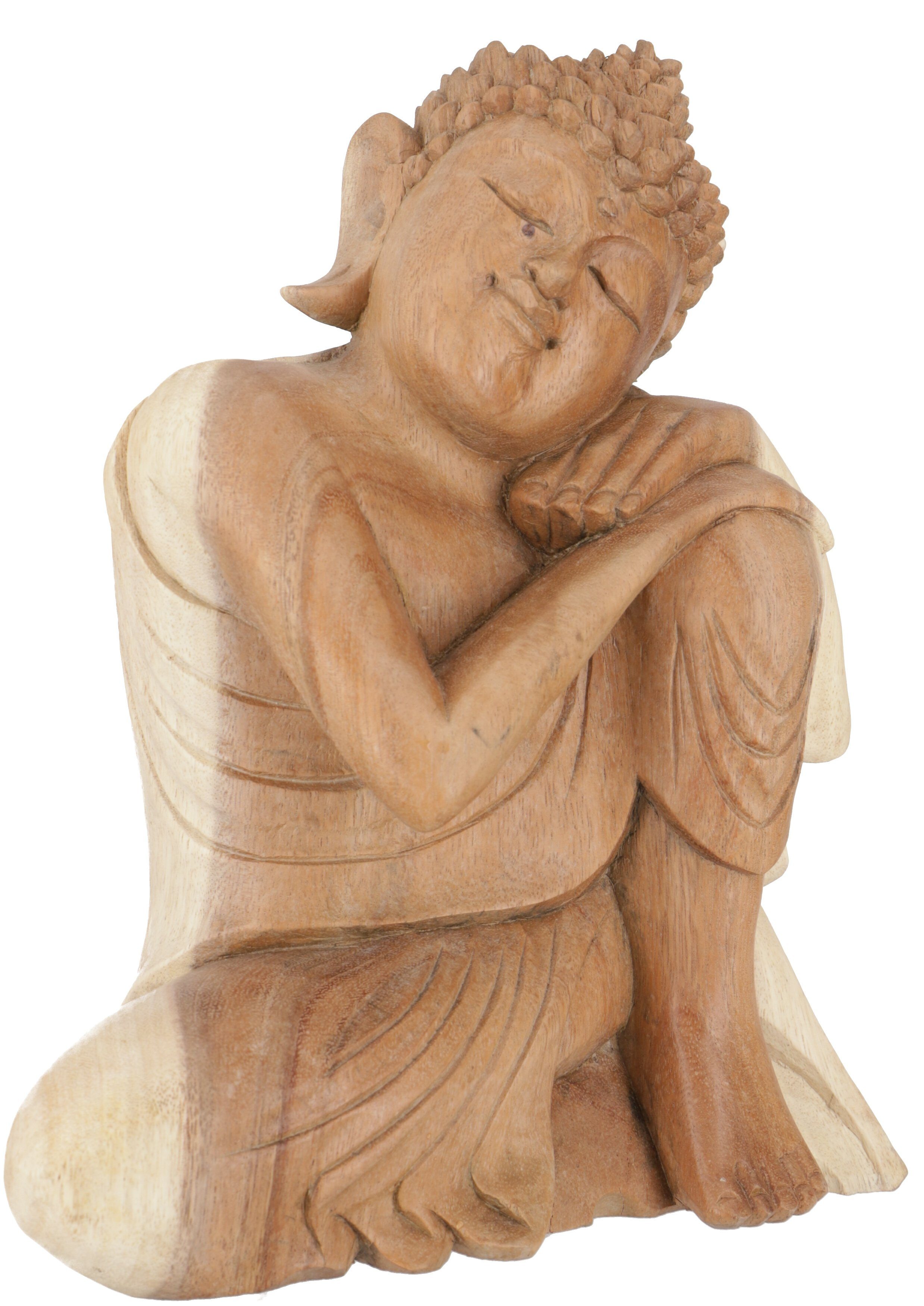 Buddha Guru-Shop Statue, Sitzender Holzbuddha,.. Buddhafigur