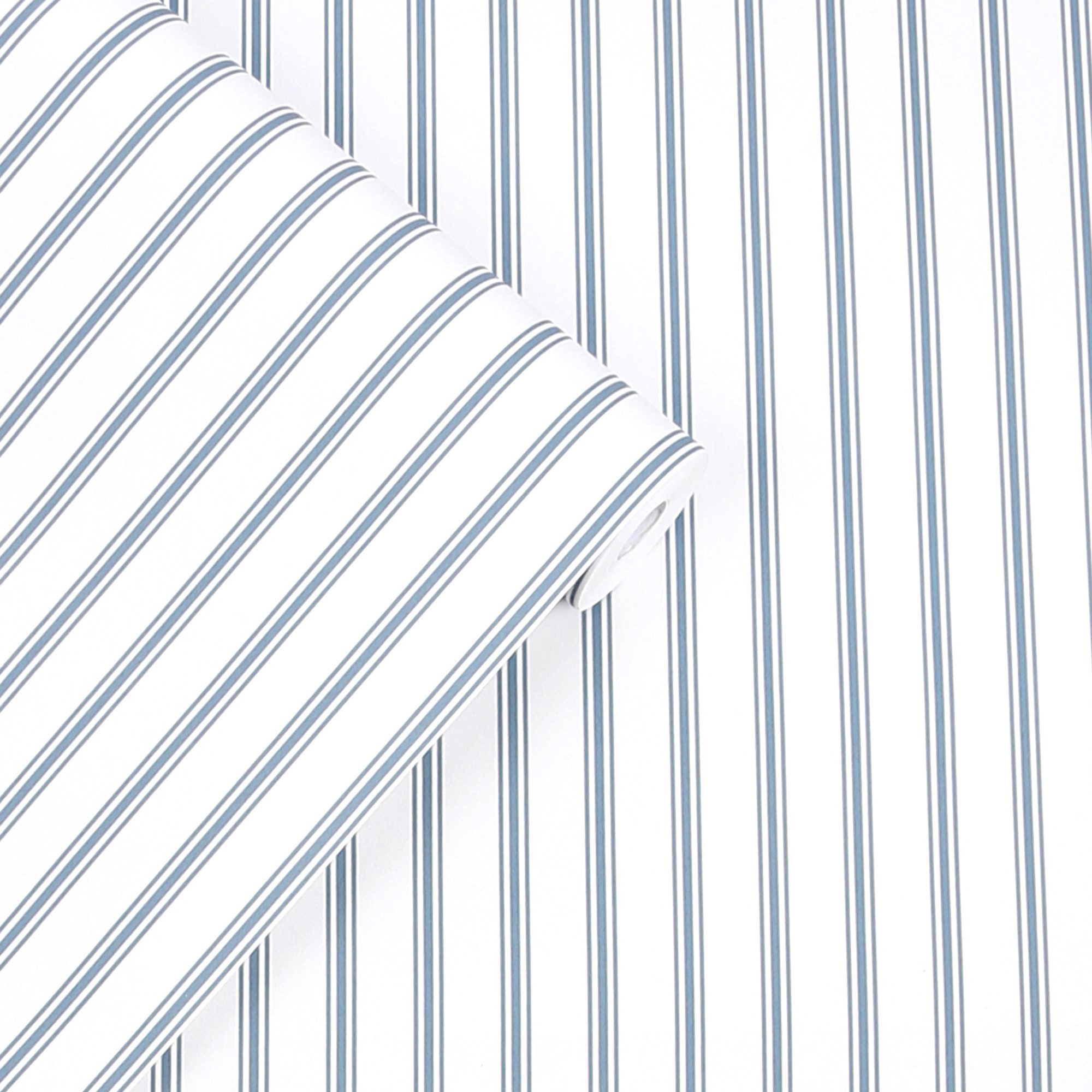 LAURA ASHLEY Vliestapete Farnworth Streifen, glatt, günstig online kaufen