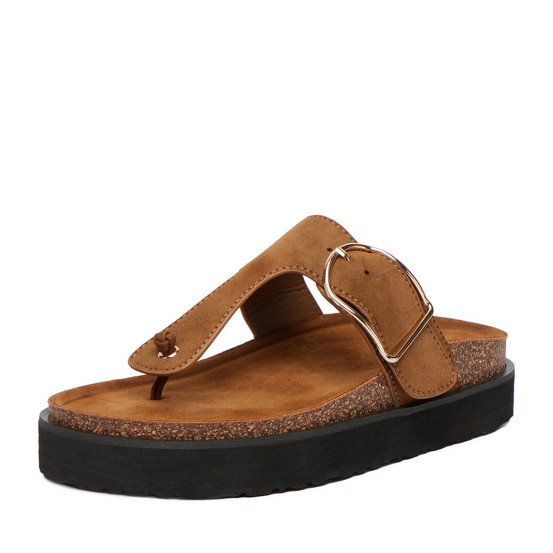 DeeZee Deezee Damen-Flip-Flops, braun Badepantolette