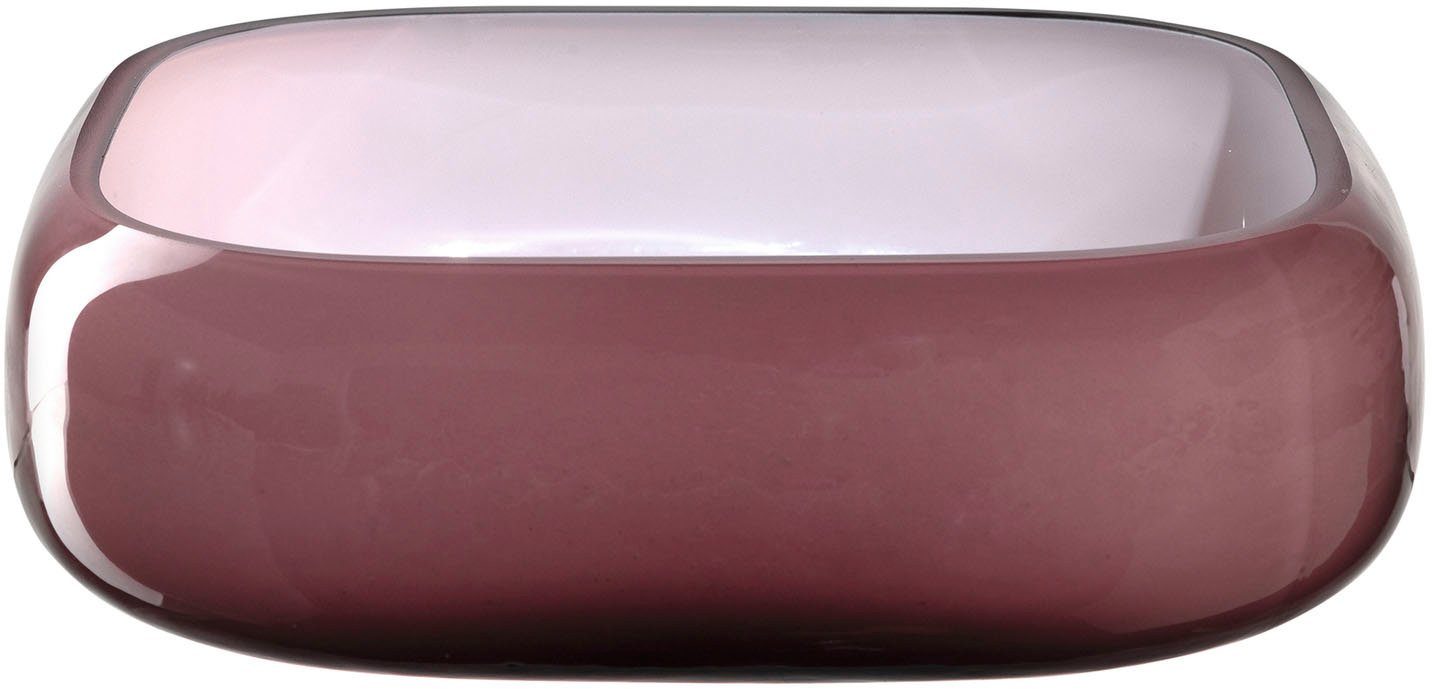 LEONARDO Schale Schale MILANO dunkelrot 23x23, Glas