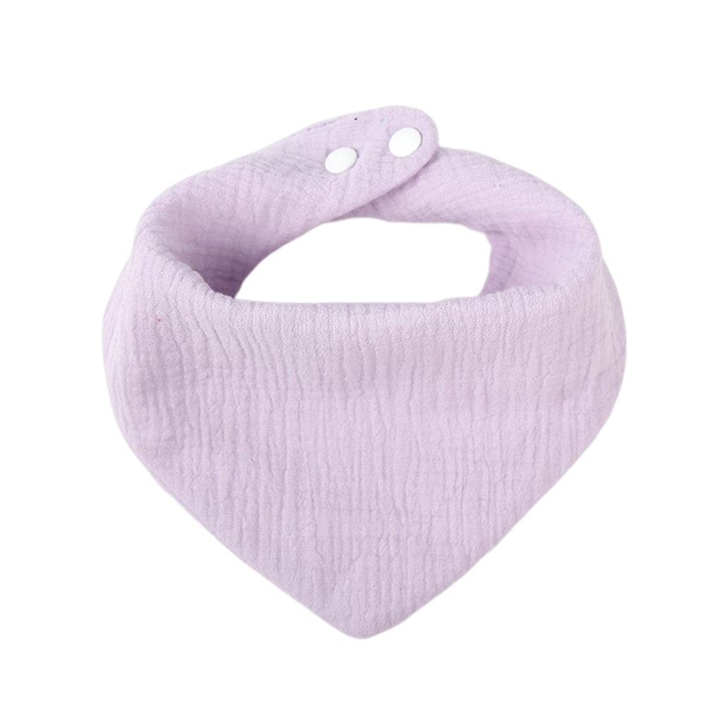 Blusmart Lätzchen Baby, Kleinkind Baumwolle Gaze Lätzchen Neugeborene Einfarbig light purple