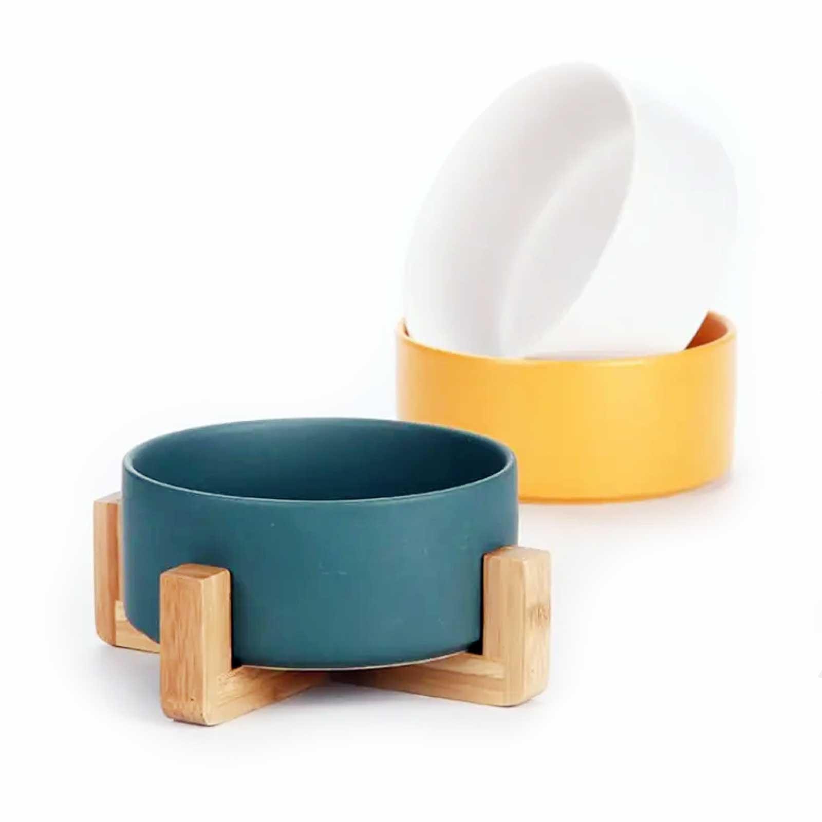 Monkimau Hunde-Futterspender Hundenapf und Katzennapf aus Keramik pink 400ml, Robust