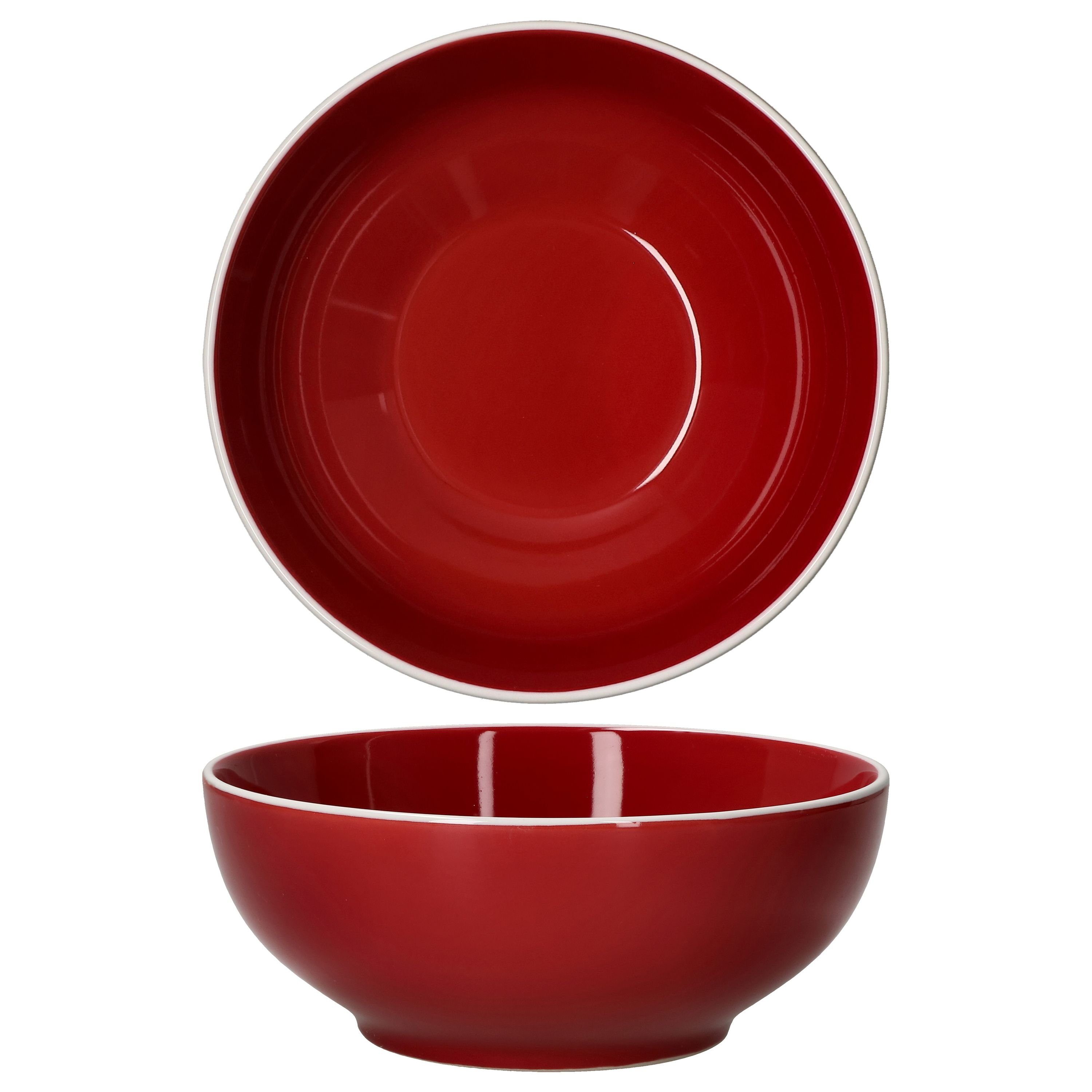 Servierschale Steingut Rot Linus - MamboCat Schale 4er 404135, Set