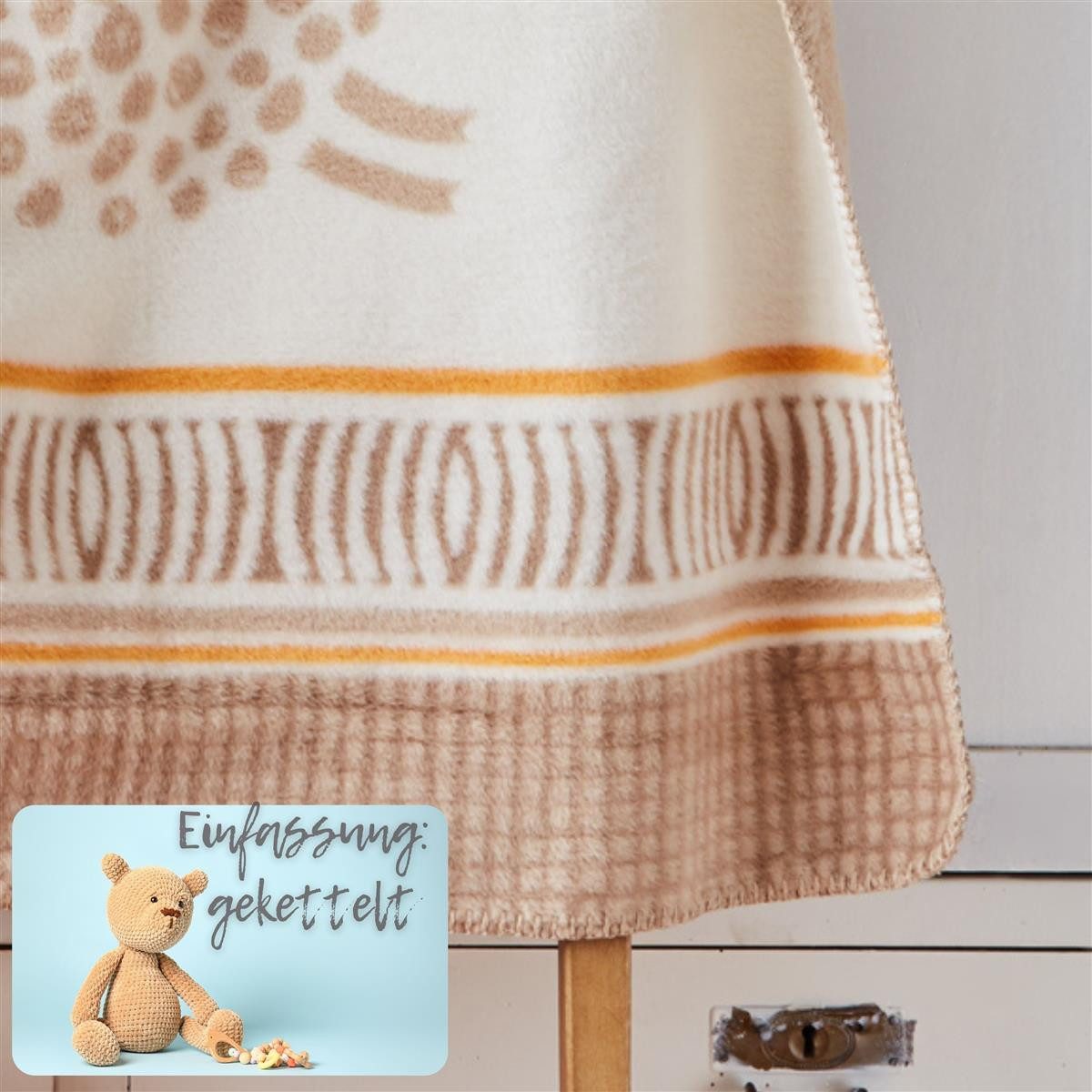 Babydecke 90x120 cm - flauschig weich - Kuscheldecke, SEI Design