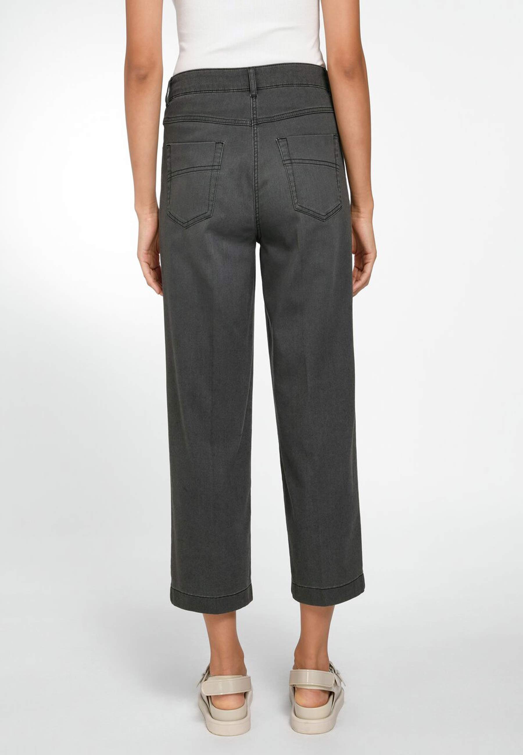 mit Basler Cotton klassischem Design hellgrau 5-Pocket-Jeans