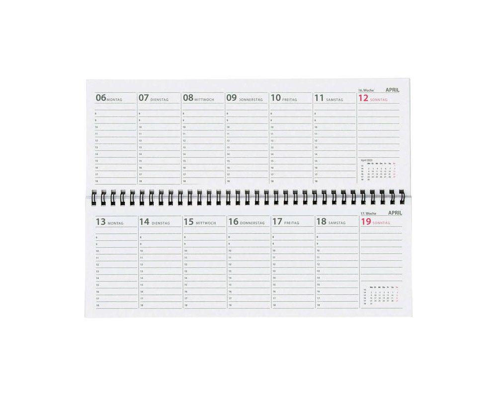 Stylex Schreibwaren Querkalender Schreibtisch Kalender 32 Blatt / Schreibtischquerkalender 2026 + Kugel