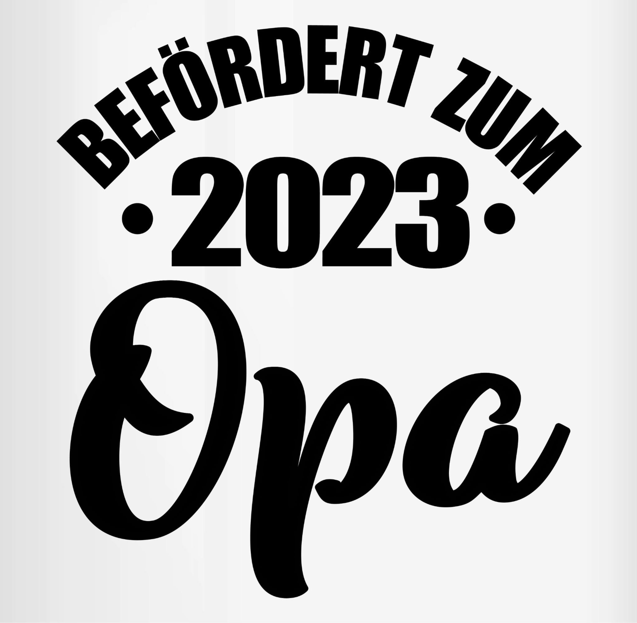 Geburtsverkündung 2023 Dunkelblau - Tasse Großvater Keramik, Opa Befördert Opa, zum Shirtracer Du wirst 2 Opa