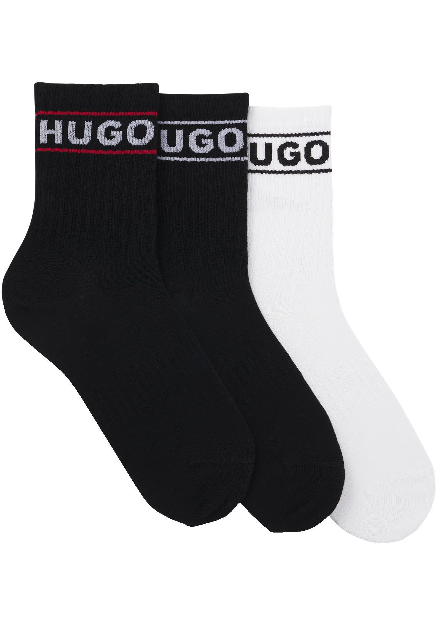 HUGO Freizeitsocken 3P QSRIB SPORTY CC W (Packung, 3-Paar, 3er) mit kontras günstig online kaufen