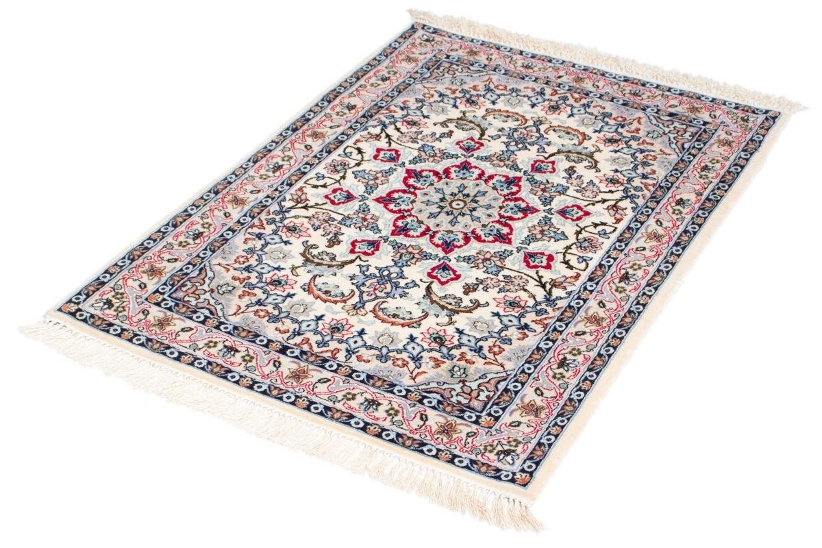 Orientteppich, Handgeknüpfter Trading, Isfahan Nain rechteckig, mm Orientteppich Seidenkette 6 Höhe: 71x100