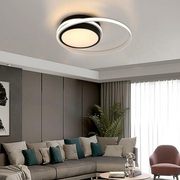 LQWELL LED Deckenleuchte Modern Schlafzimmerlampe Deckenlampe, 27.5W, Warmweiß 3000K, 470 * 90mm, Küchenlampe aus Aluminium, für Wohnzimmer Schlafzimmer Küche Balkon Flur Keller Büro