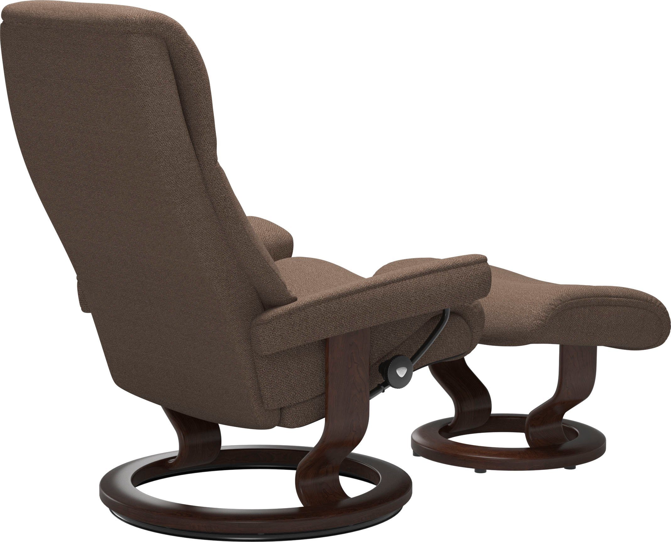 View (Set, Hocker), Relaxsessel Base, Relaxsessel Classic mit Stressless® M,Gestell mit Größe Braun