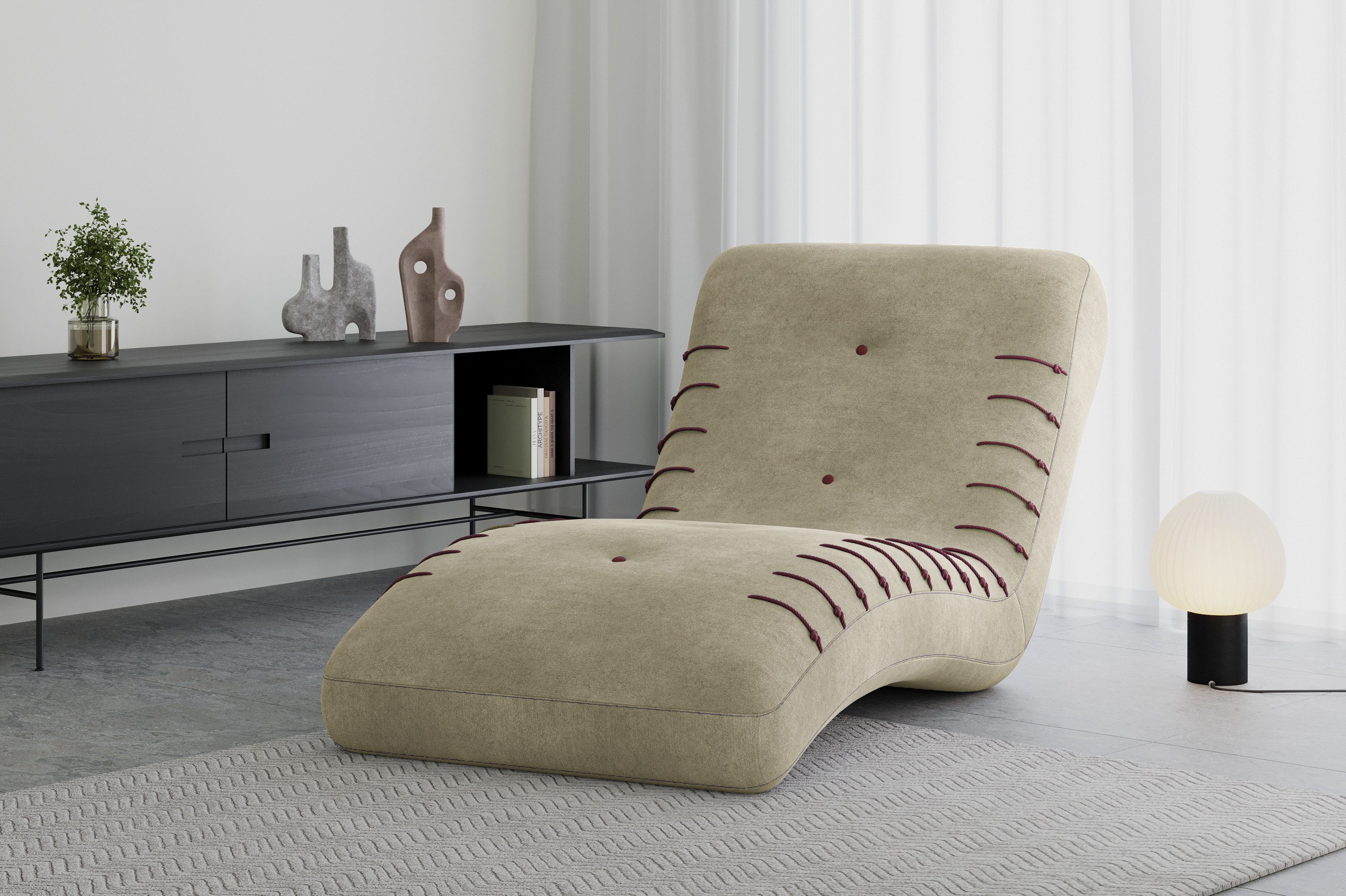 MOEBLO Chaiselongue SPLINE, – Sitz- und günstig online kaufen