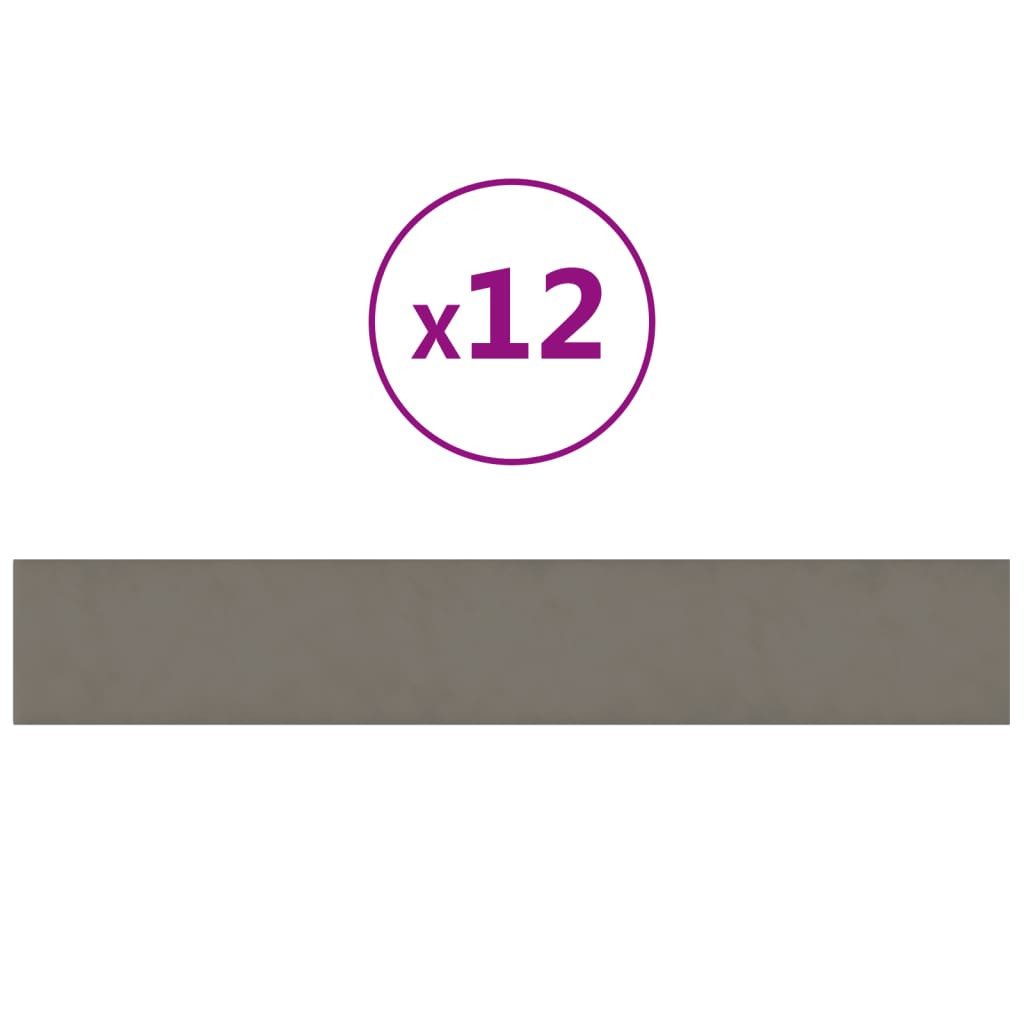 vidaXL Wandpaneel Wandpaneele 12 Stk. Hellgrau günstig online kaufen