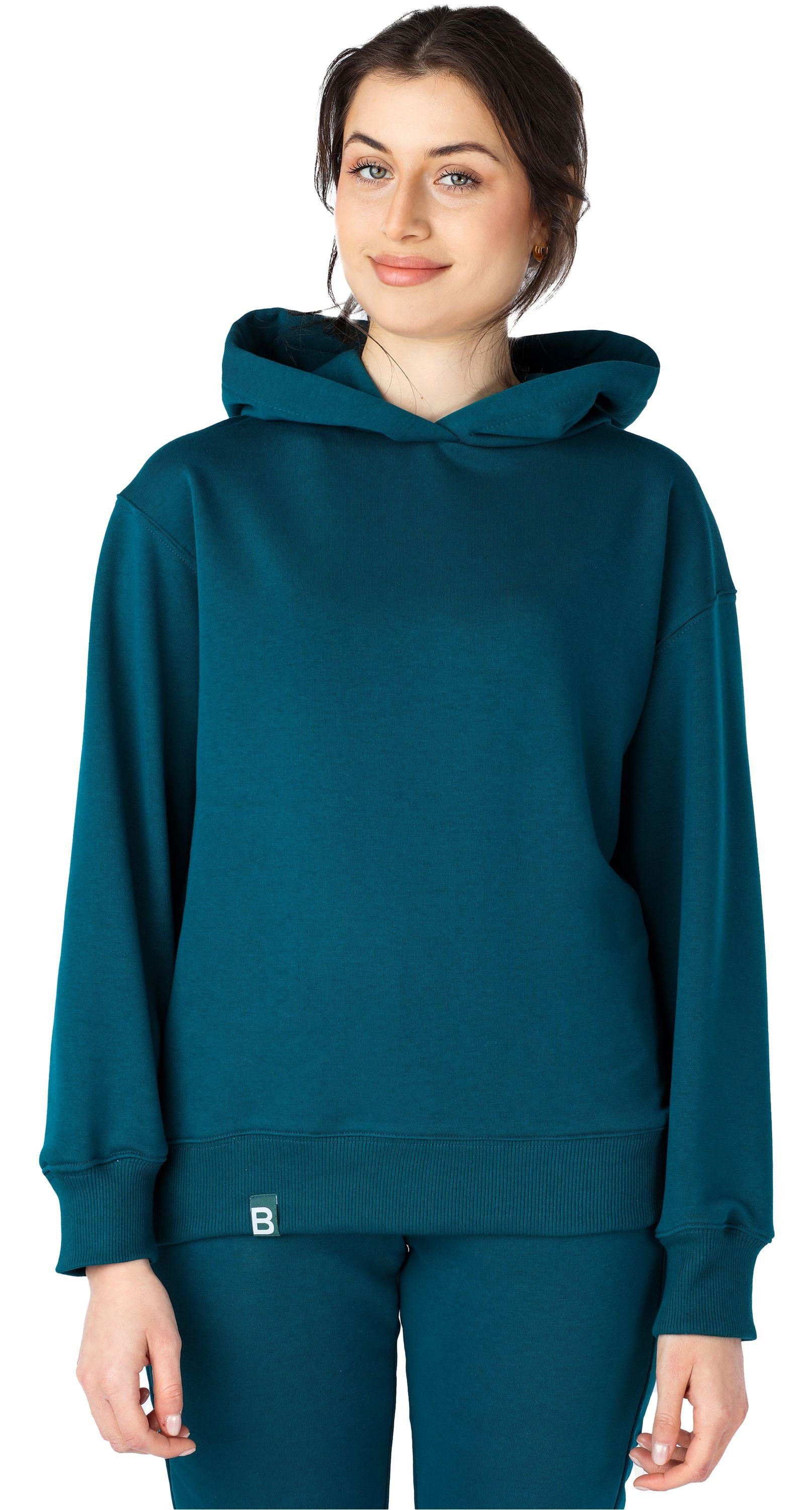 Bellivalini Kapuzensweatshirt Kapuzenpullover lang Damen Hoodie günstig online kaufen