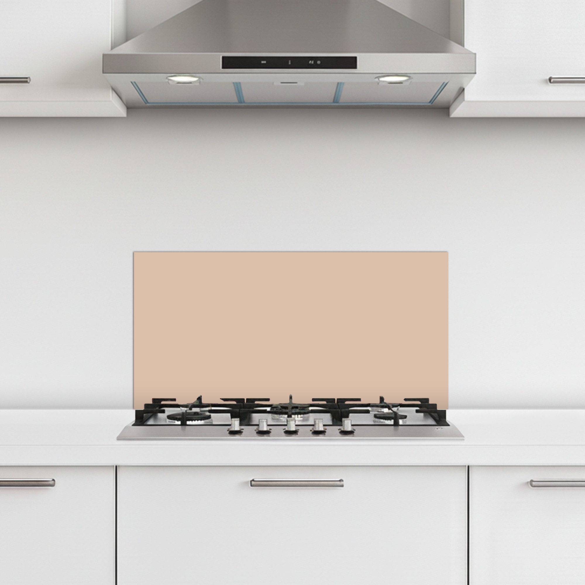 KitchenYeah Küchenrückwand selbstklebend (keine Folie) Beige - Farben - Unifarben, (1-tlg), Küchenrückwand, Spritzschutz, Kitchen, 60x30 cm