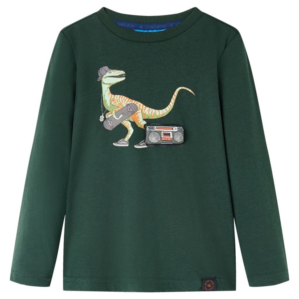 Langarmshirt Kinder-Langarmshirt Dunkelgrün 92