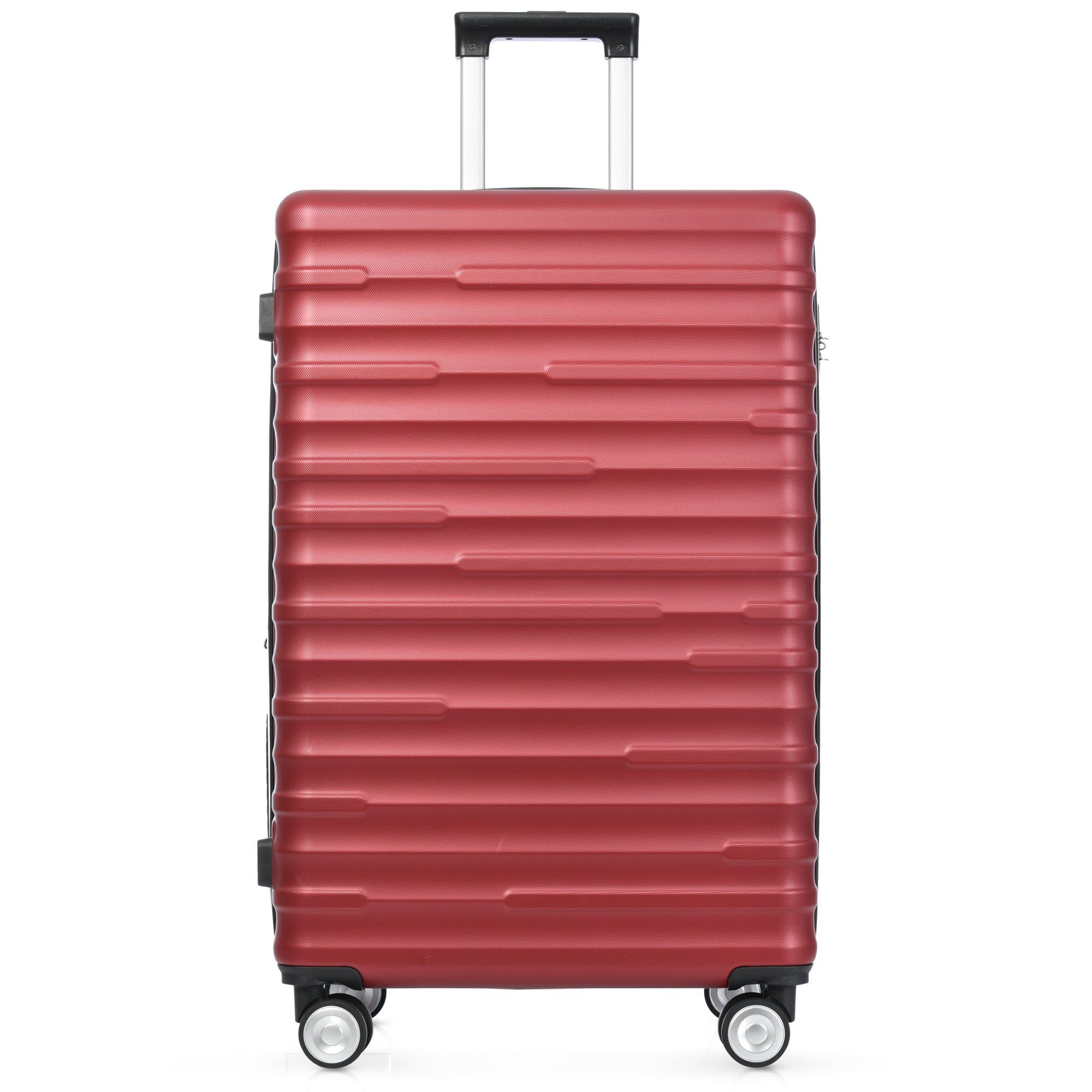 BlingBin Trolleyset Hartschalen-Trolley Rollkoffer Handgepäck 4 Rollen M L Xl Set Koffer Set Abs Material Dunkelblau 360 Leises Universal Raeder Sicherheites Dreistelliges Passwort S0a7z0ux