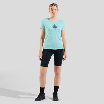 Odlo Laufshirt F-Dry T-Shirt mit Bergmotiv funktionelles und nachhaltiges Trainingsshirt