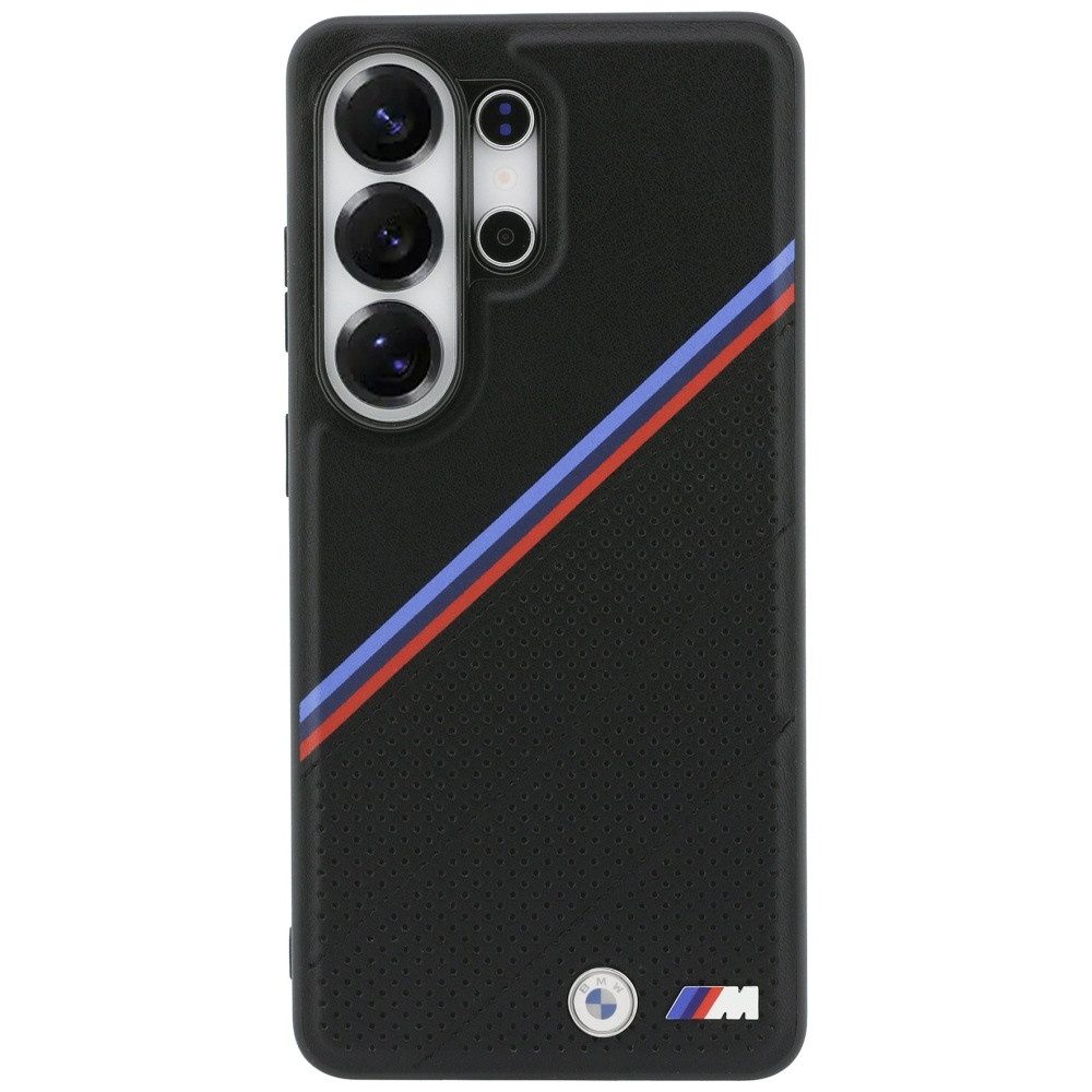 BMW Handyhülle MagSafe Hülle Galaxy S26 Ultra Kunstleder schwarz Tricolor Logo Metall 6,9 Zoll, Kantenschutz