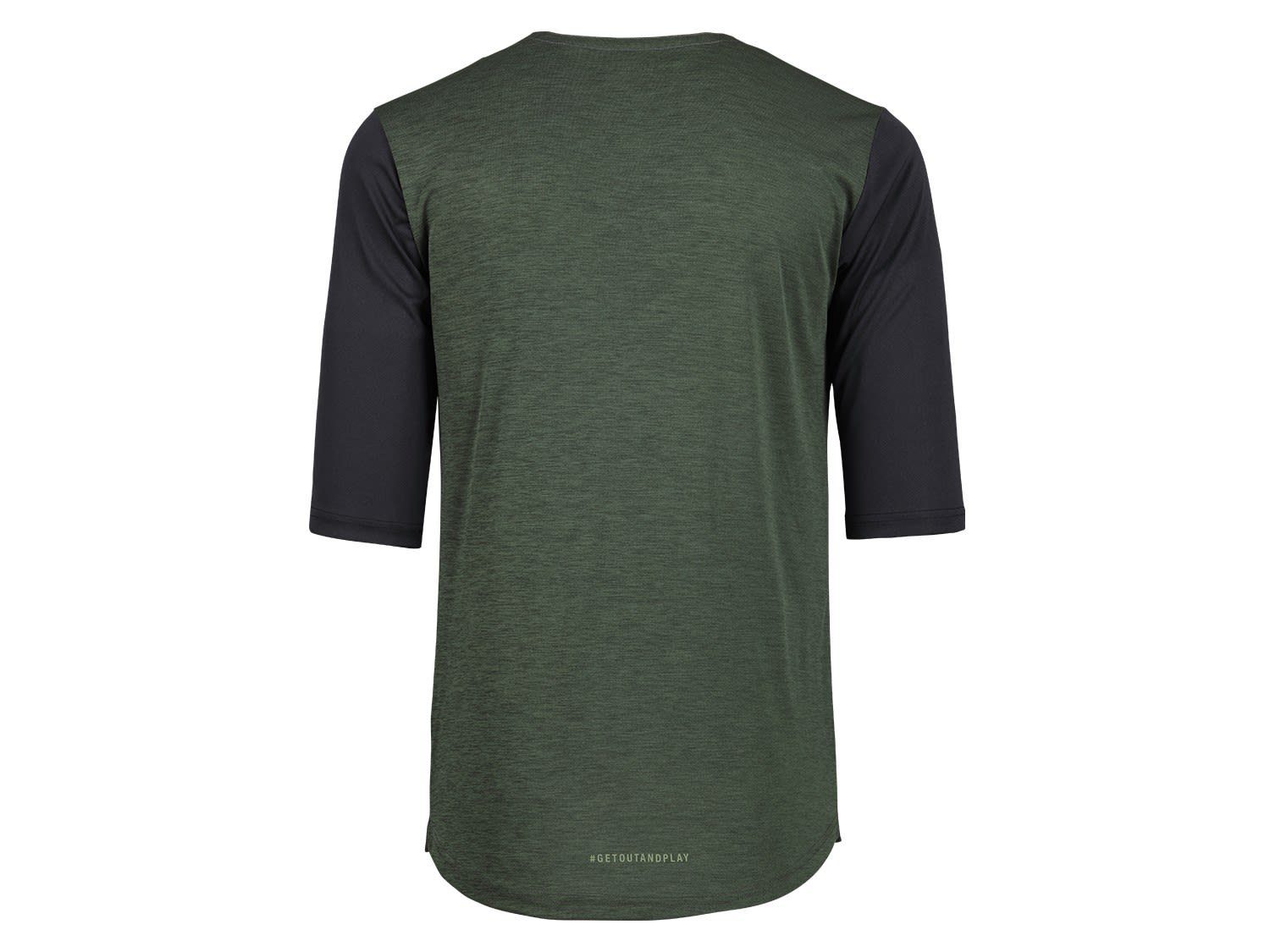 3/4 T-Shirt Kurzarm-Shirt M Ixs Black Herren - Green Carve IXS X Jersey