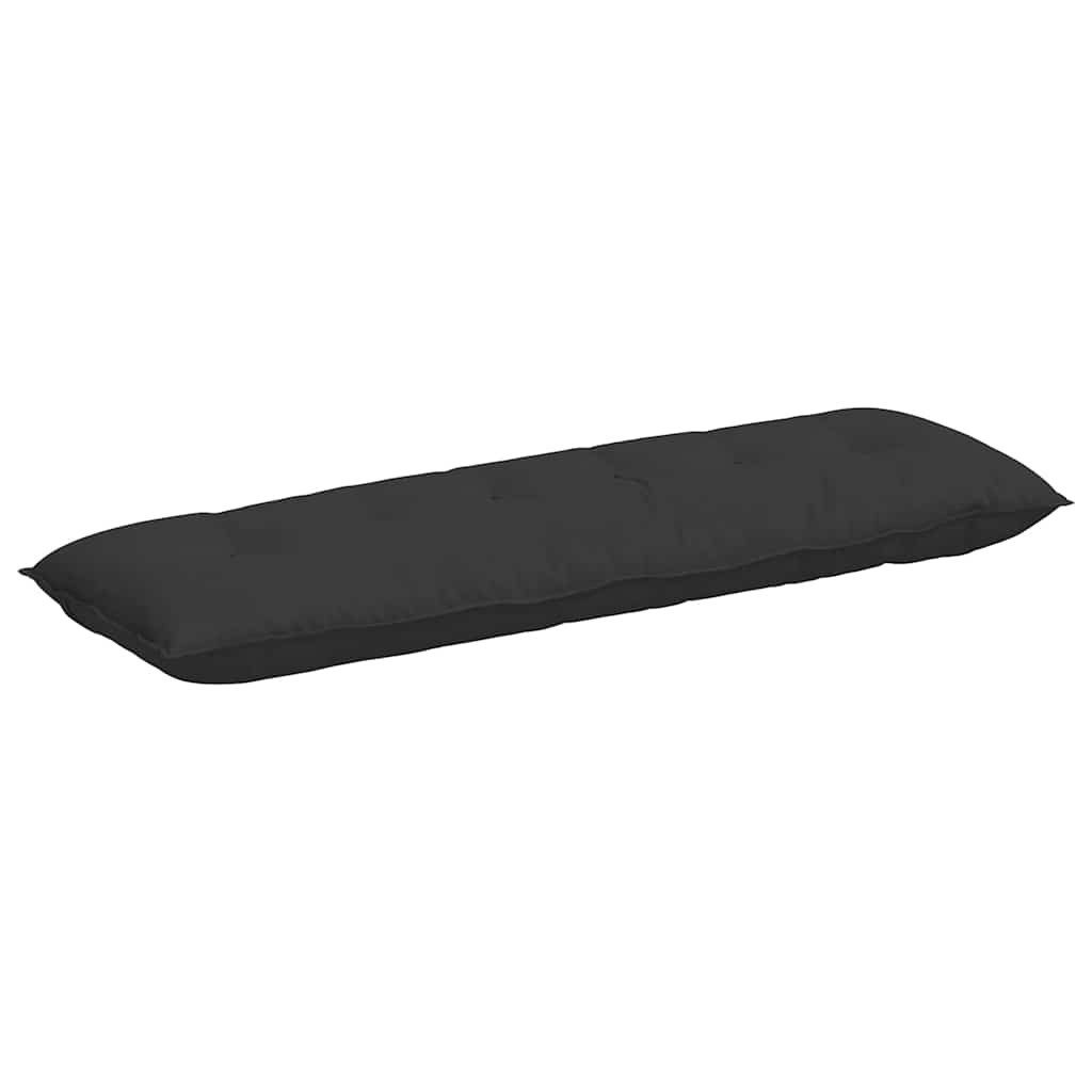 vidaXL Rückenkissen Rücken Kissen Schwarz 160 x 50 cm Mikrofaserstoff, 1-tlg.