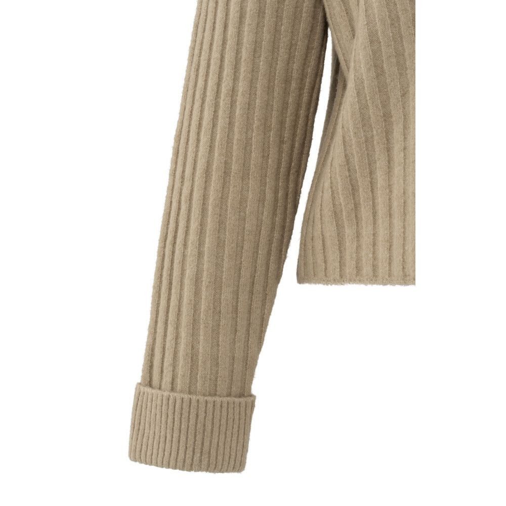 YAYA V-Ausschnitt-Pullover Weicher gerippter Pullover mit günstig online kaufen